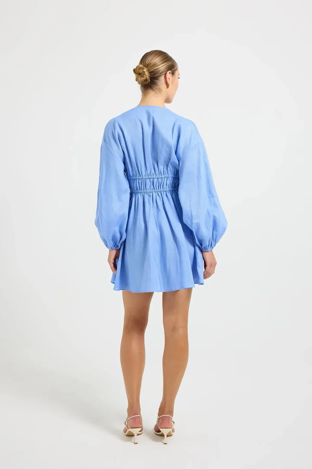 Pasduchas Vera Mini Dress Blue  Size 12 - Image 3