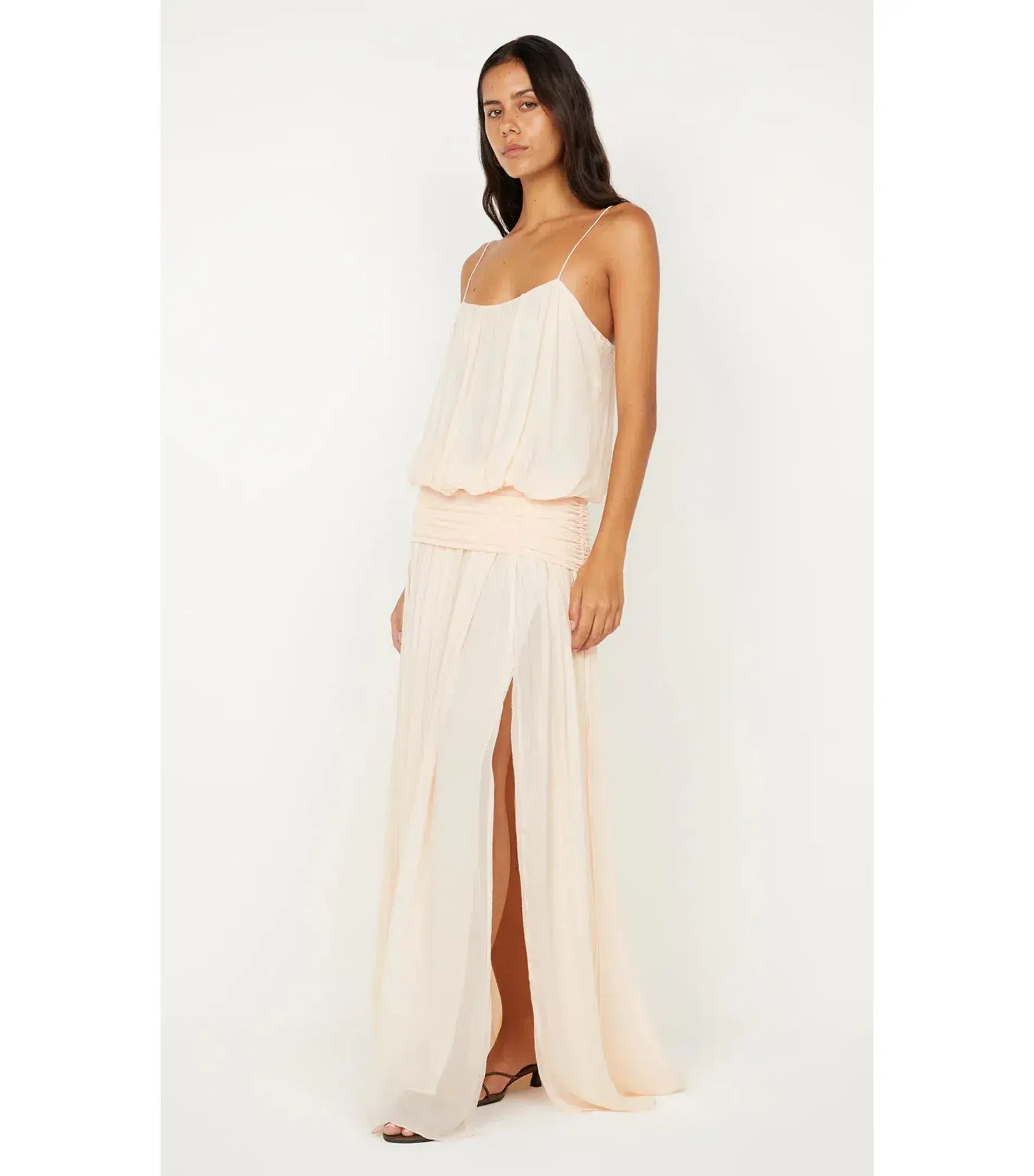 Bec & Bridge Camille Blouson Maxi Dress Peach Size 12 - Image 3