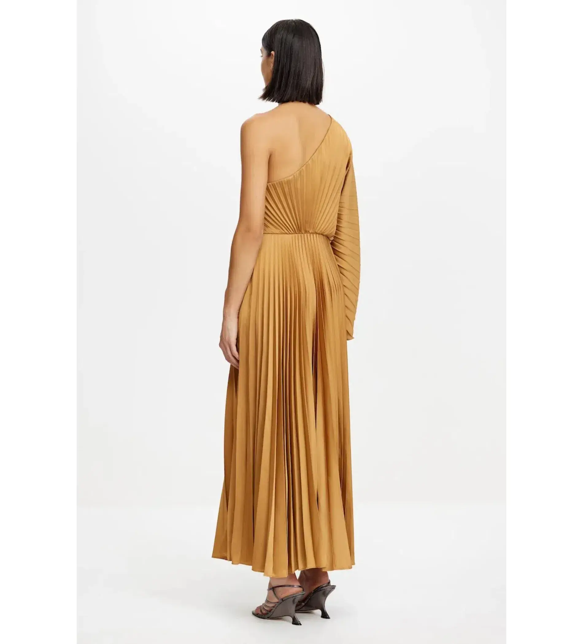 Acler Sadgill Maxi Dress Caramel Size 14 - Image 3
