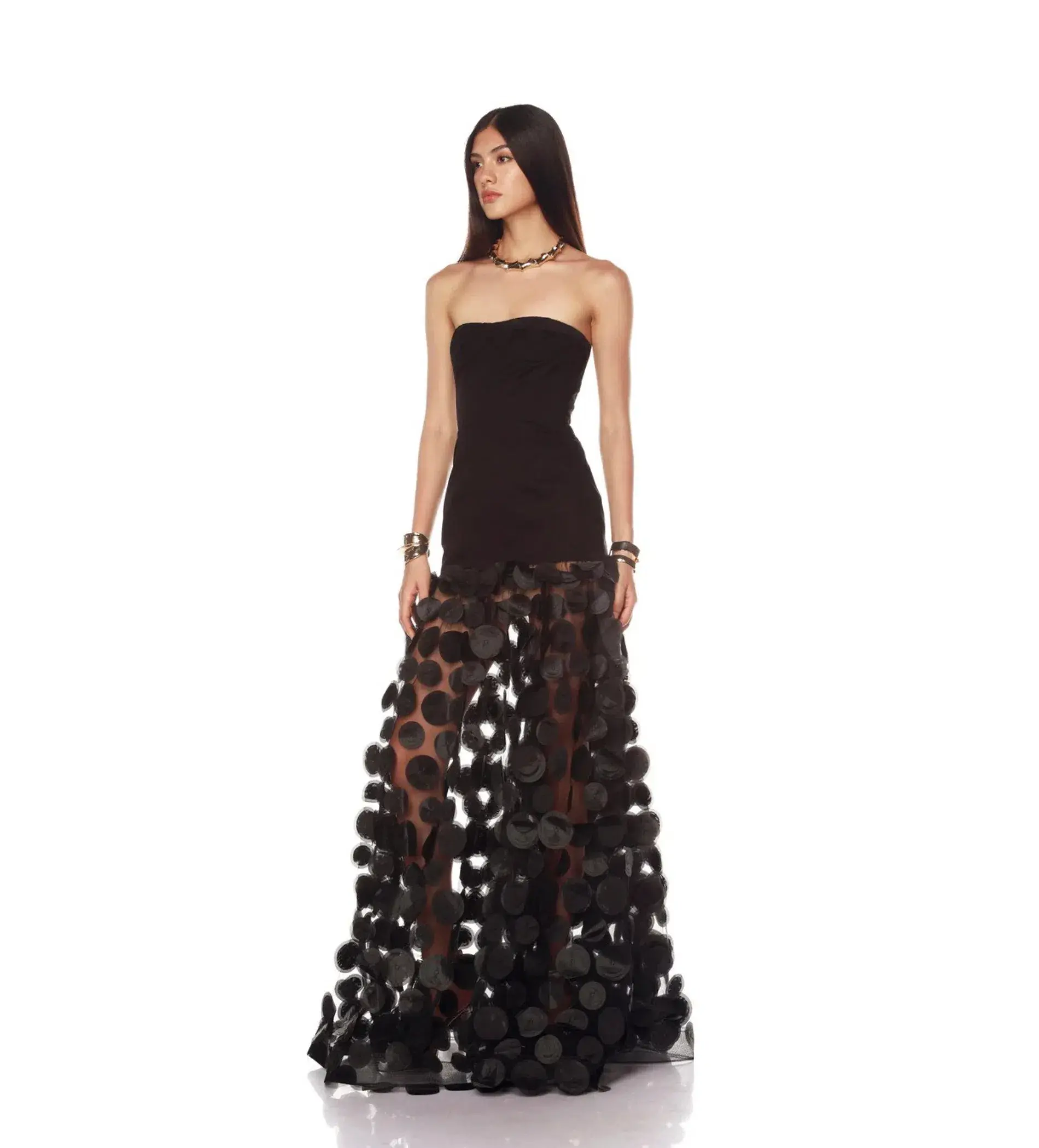 Bronx and Banco Harper Strapless Gown Black Size S AU 8 - Image 3