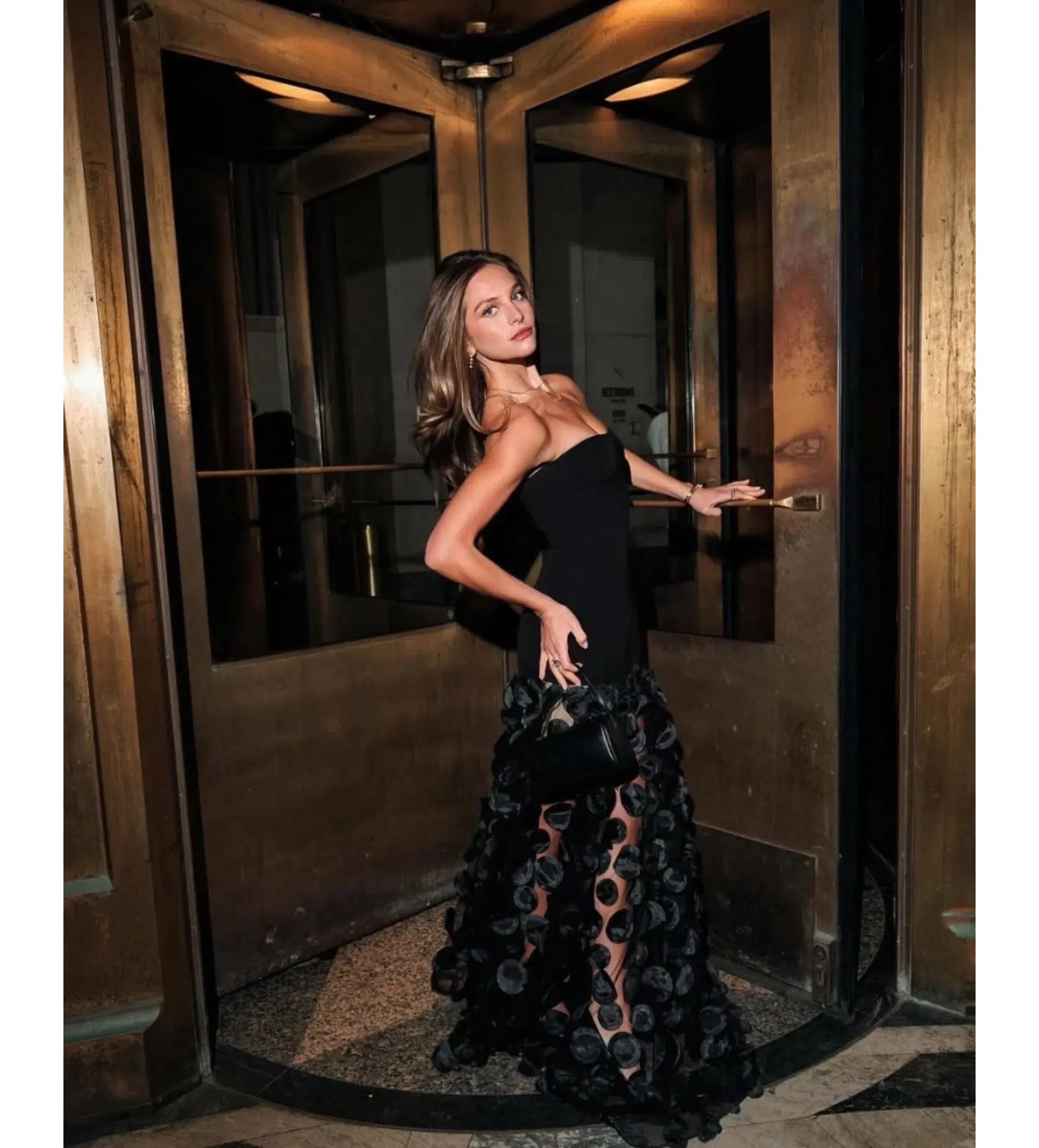 Bronx and Banco Harper Strapless Gown Black Size S AU 8 - Image 4