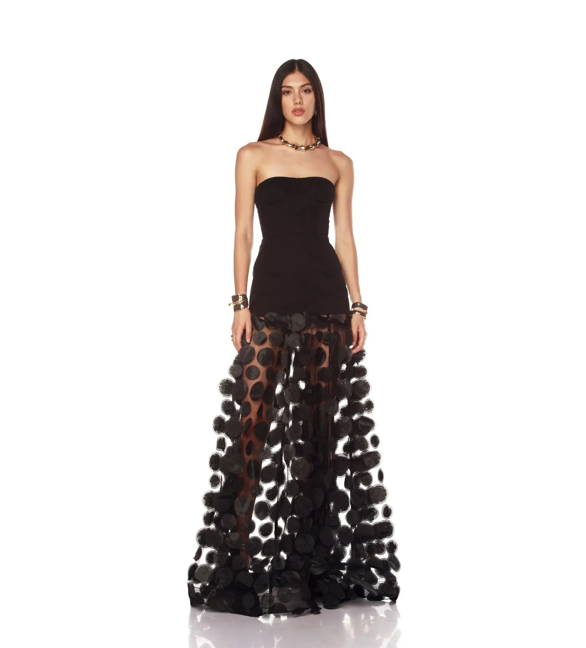 Bronx and Banco Harper Strapless Gown Black Size S AU 8 - Image 1