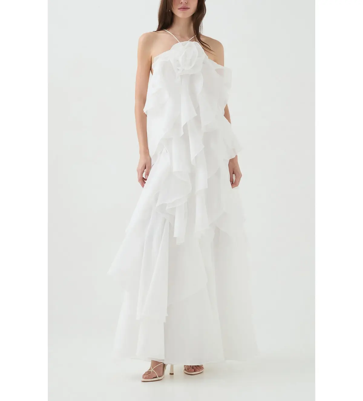 AJE Pandorea Layered Maxi Dress Ivory Size 6 - Image 1
