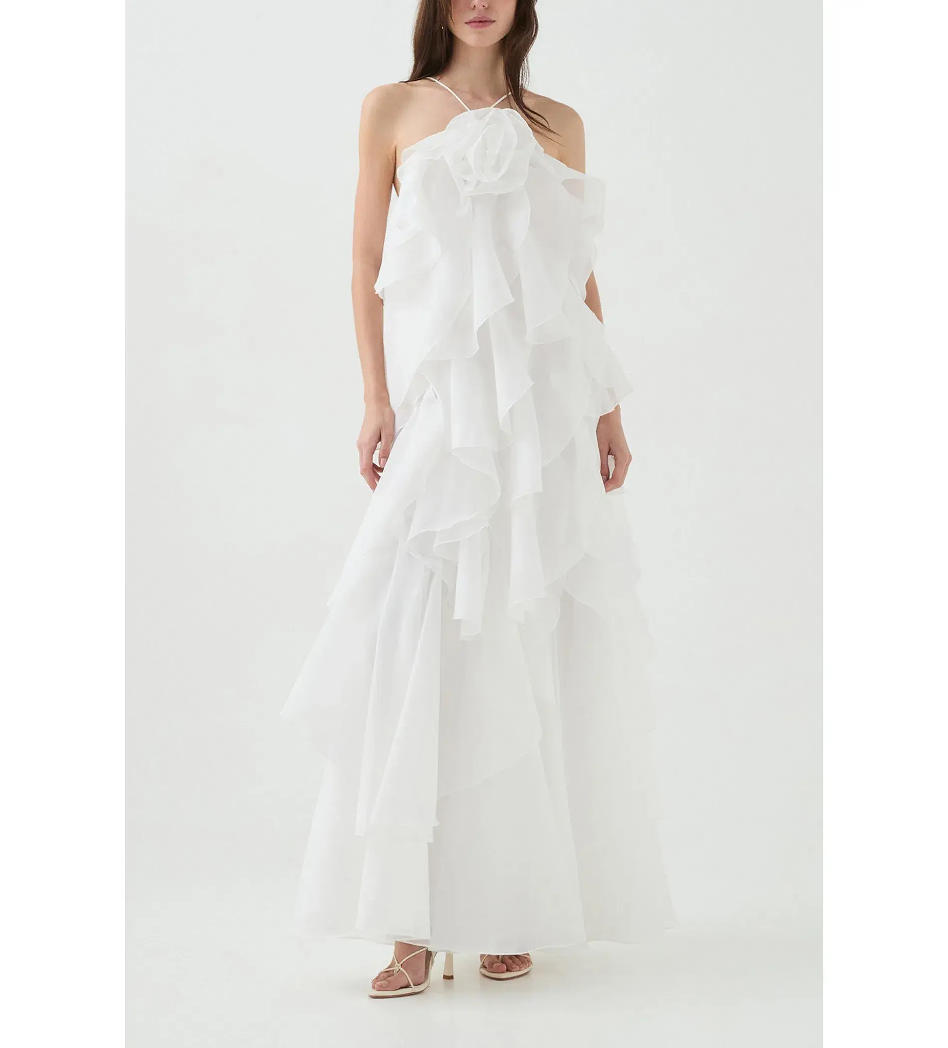 AJE Pandorea Layered Maxi Dress Ivory Size 6 - Image 1
