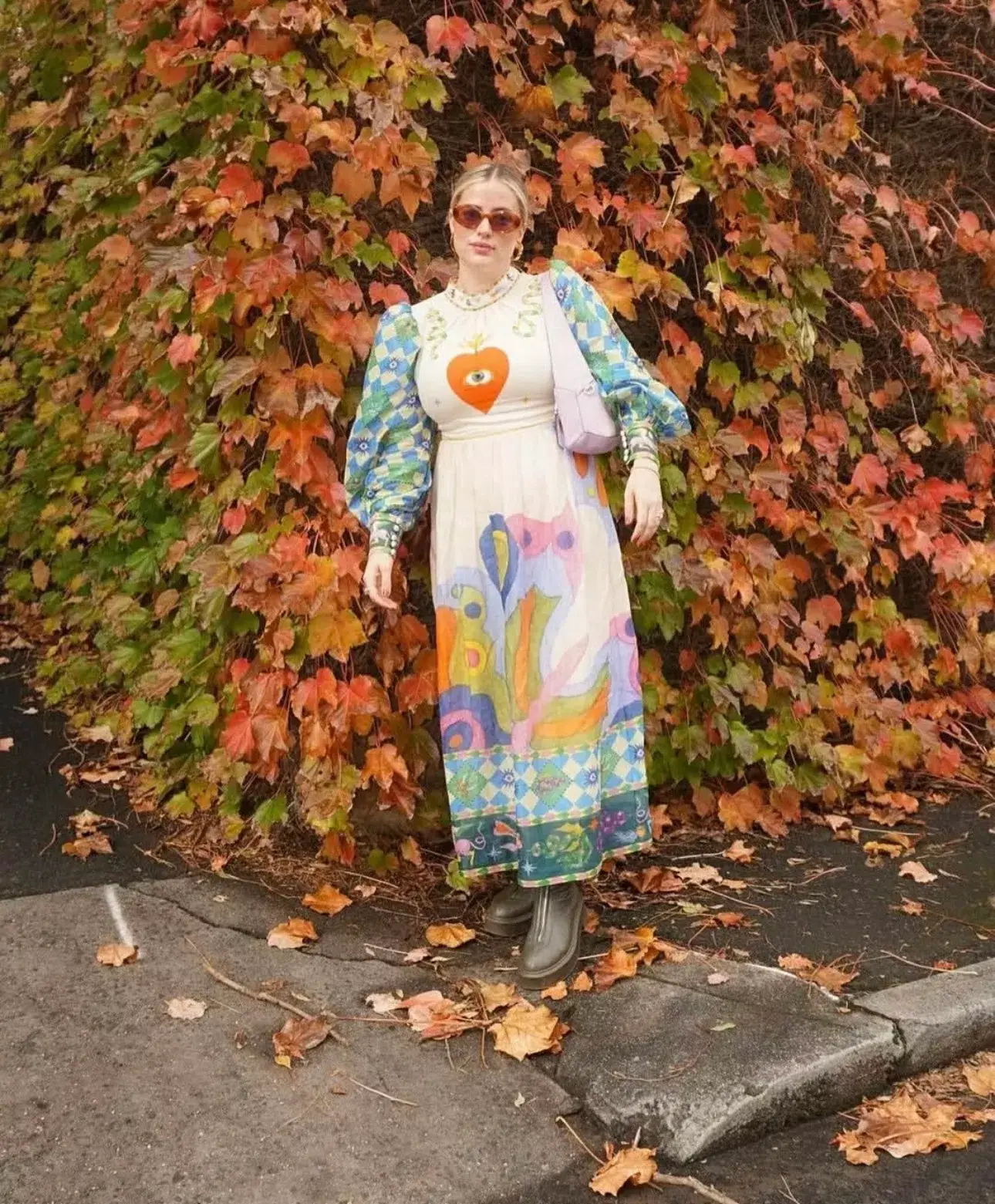 Alemais Lou Balloon Sleeve Midi Multi Print Size 12  - Image 3