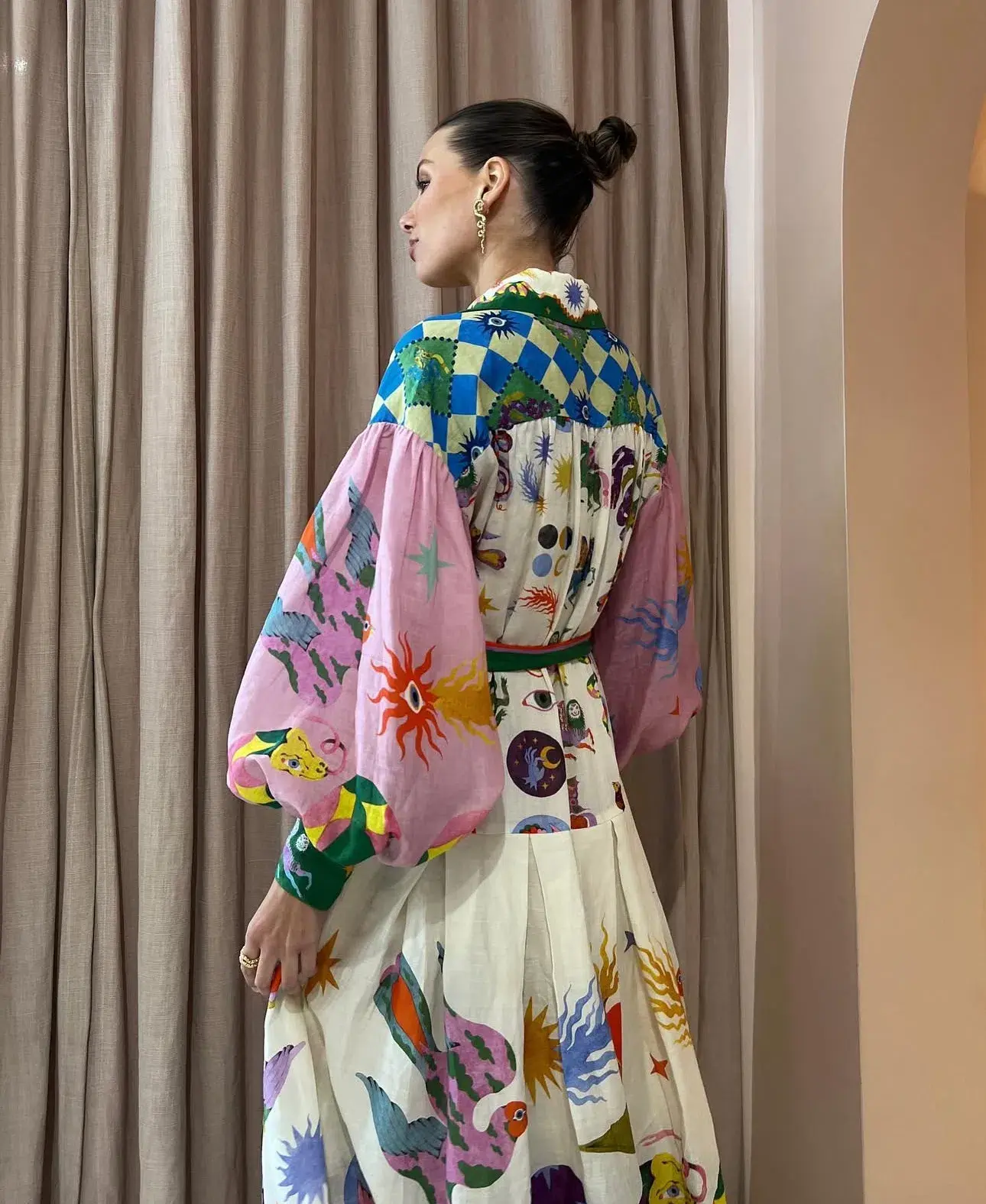 Alemais Seeker Shirtdress Multi Print Size 14 - Image 4