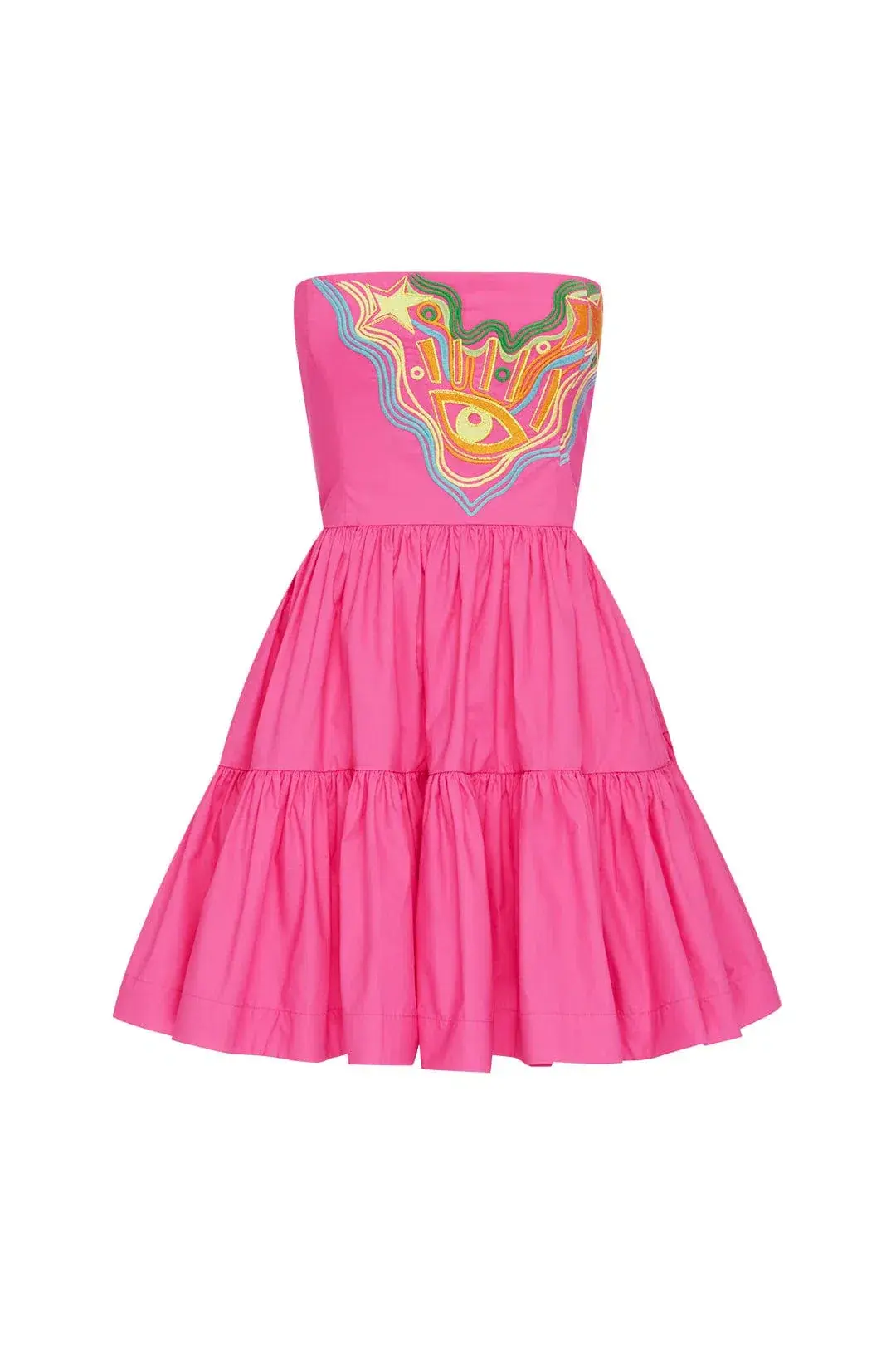 NEW Alemais Celeste Embroidered Mini Dress in Pink Size AU 6 - Image 4