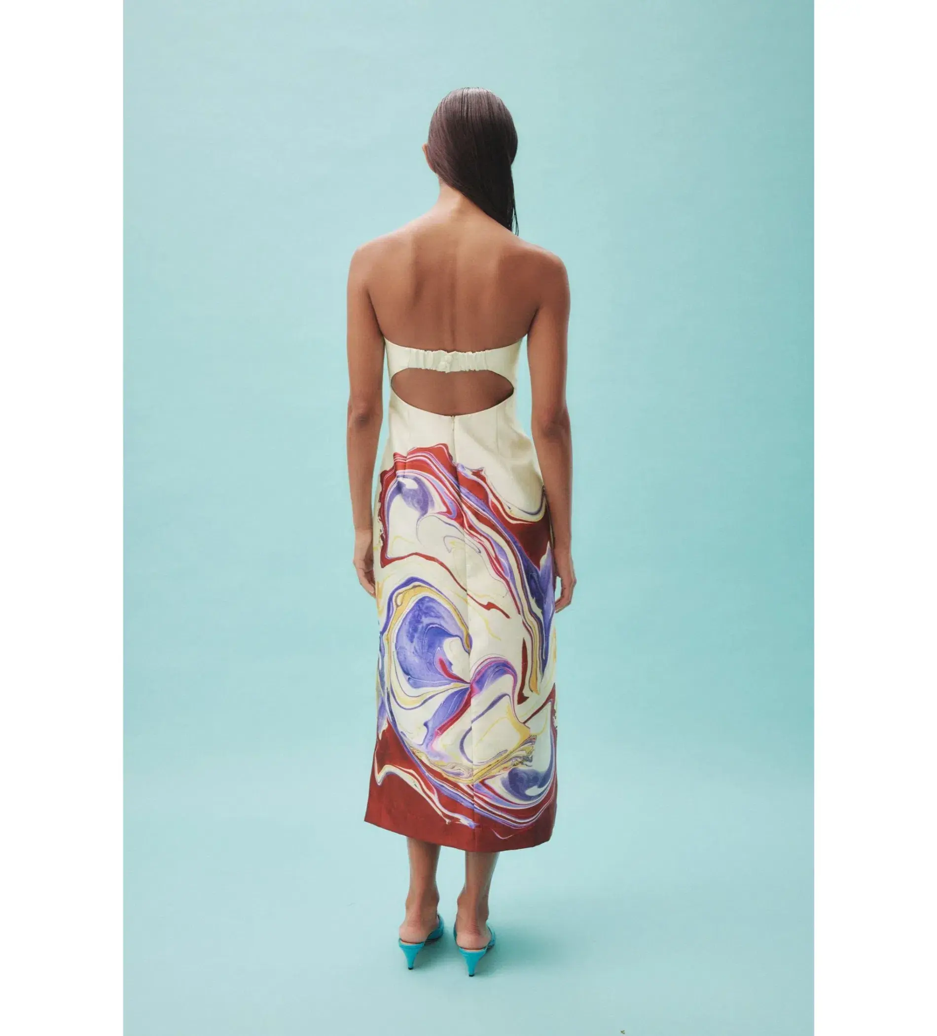 Alemais Luca Corset Midi Dress Multi Size 8 - Image 4