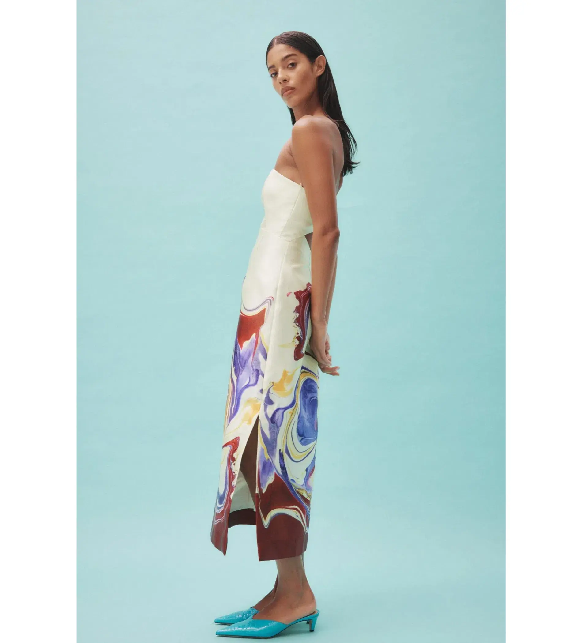 Alemais Luca Corset Midi Dress Multi Size 8 - Image 3