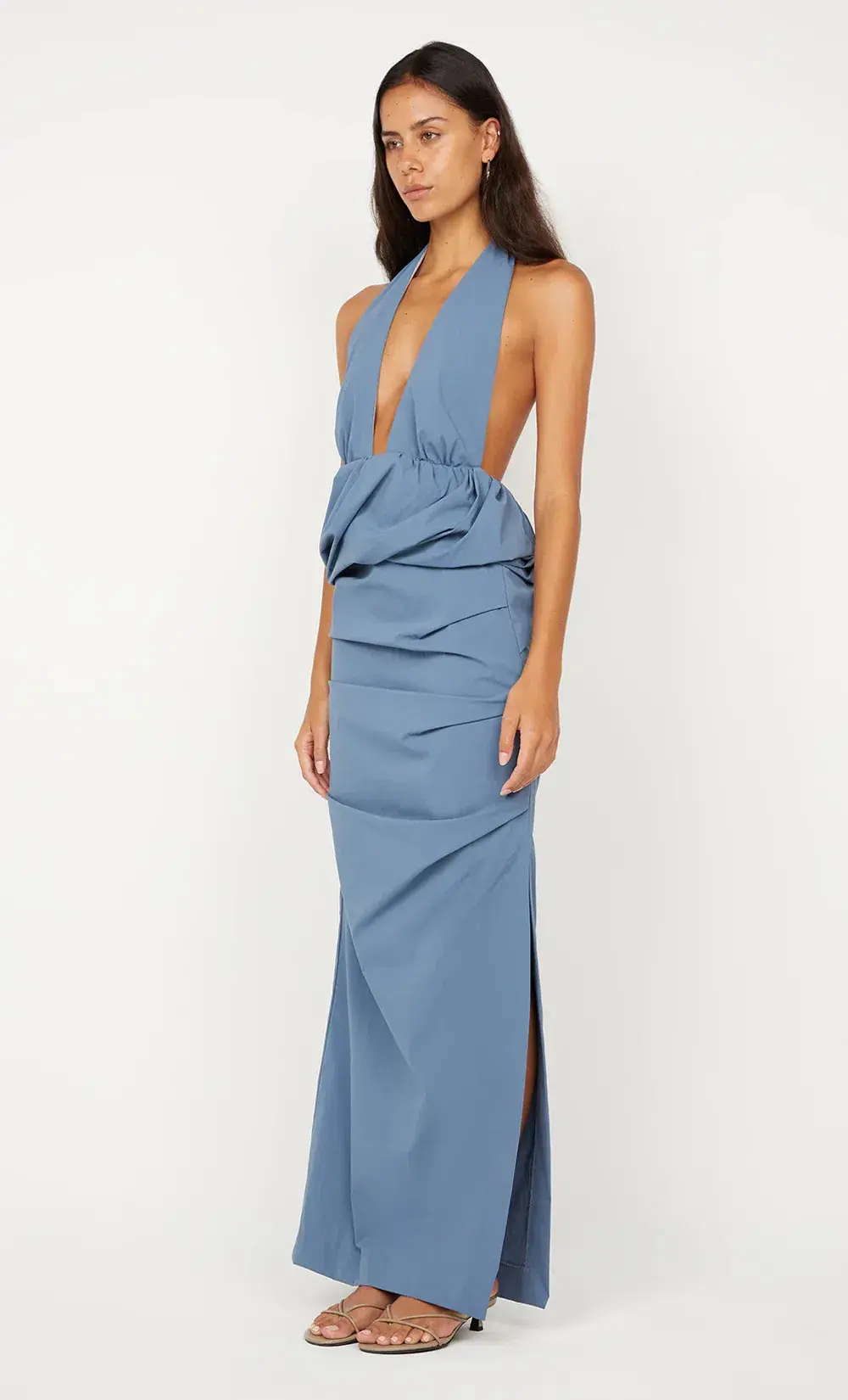 Bec & Bridge Priscilla Bubble Maxi Dress Steel Blue Size 8 - Image 4