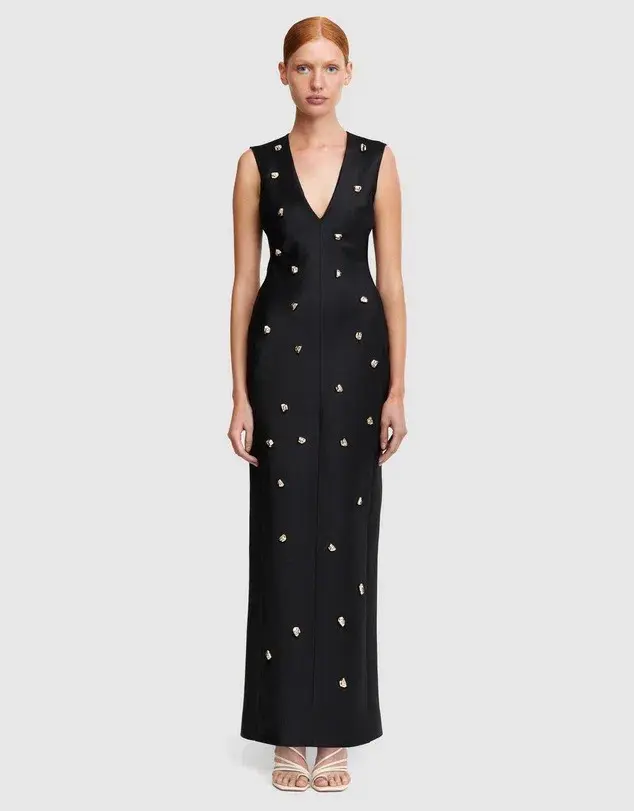 Acler Pattison Maxi Dress Dark Baroque Size 8 - Image 1