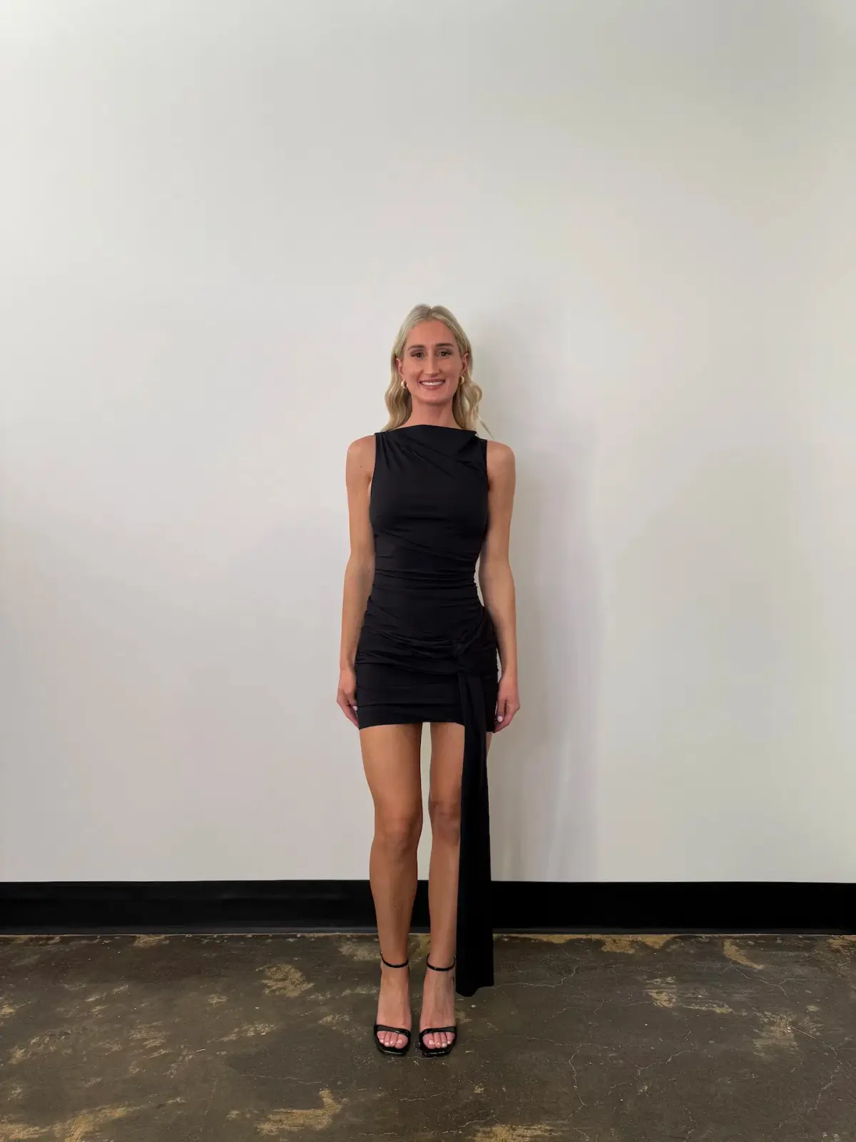 Bec & Bridge Domenic Asymmetrical Mini Dress Black Size 6 - Image 4