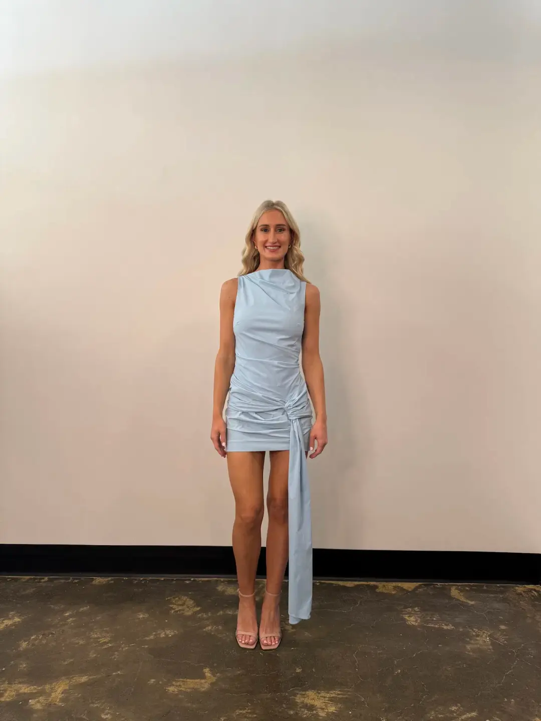 BEC & BRIDGE DOMENIC ASYM MINI DRESS / SKY BLUE / SIZE 8 for rent on The Volte - main image