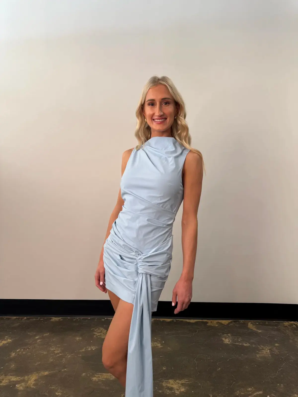 BEC & BRIDGE DOMENIC ASYM MINI DRESS / SKY BLUE / SIZE 8 - Image 1