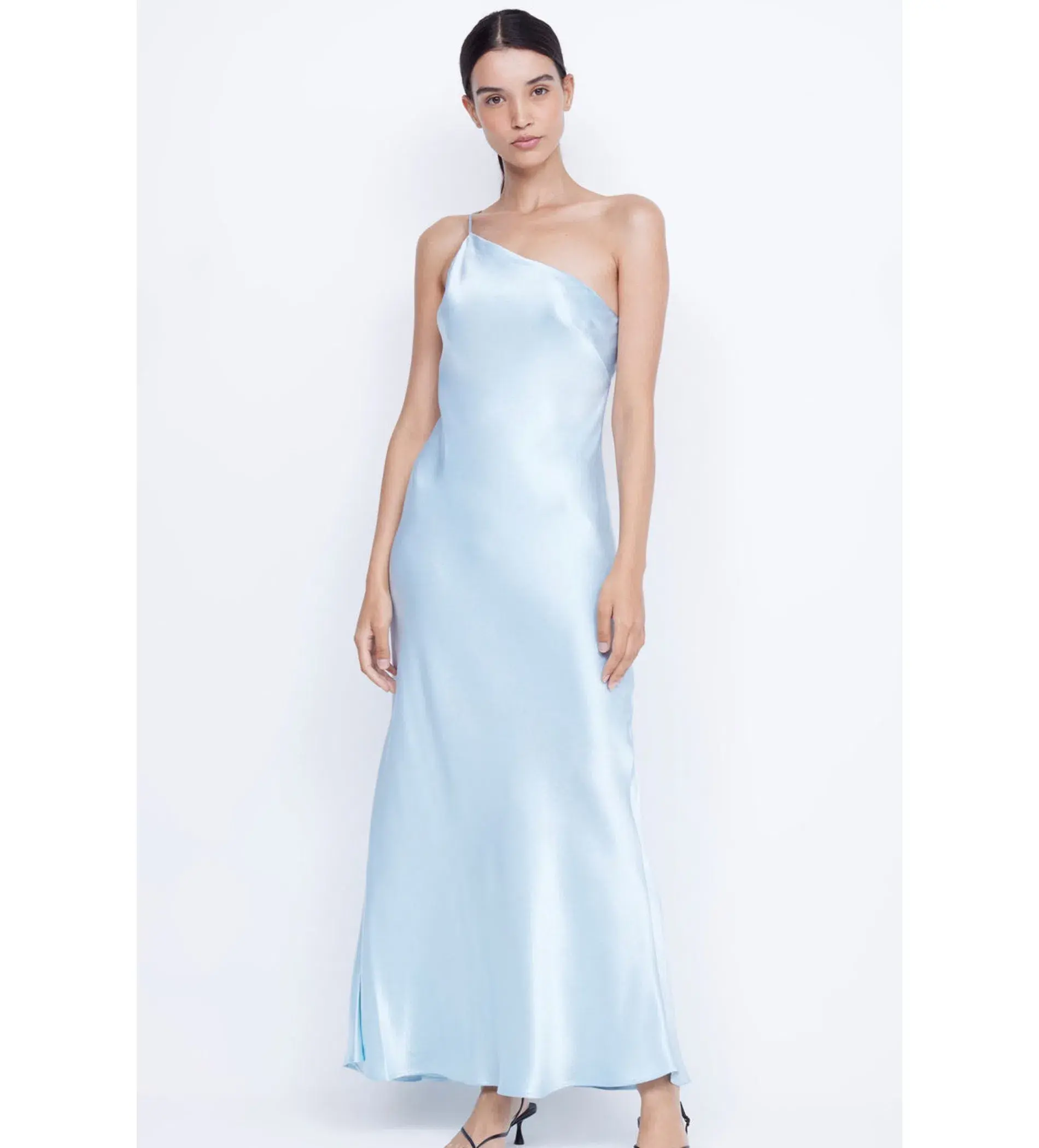 Bec And Bridge Margaux Asym Dress Dolphin Blue Size 10 - Image 1