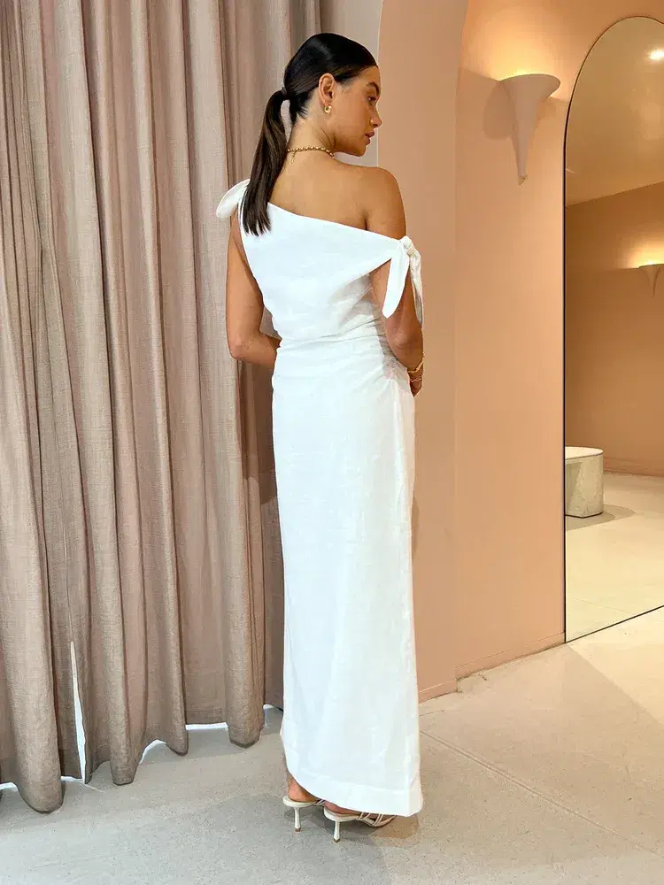 Sir The Label Bettina Off Shoulder Dress  White Size 0 / AU 6 - Image 4