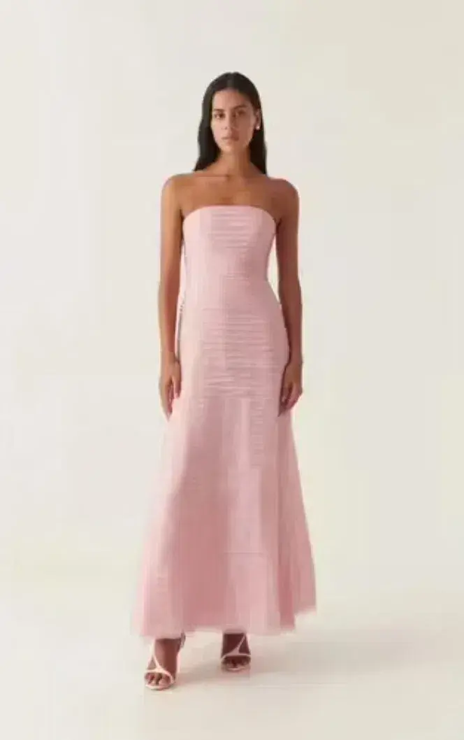 Aje Soundscape Maxi Dress In Pink  Size AU  12 - Image 1