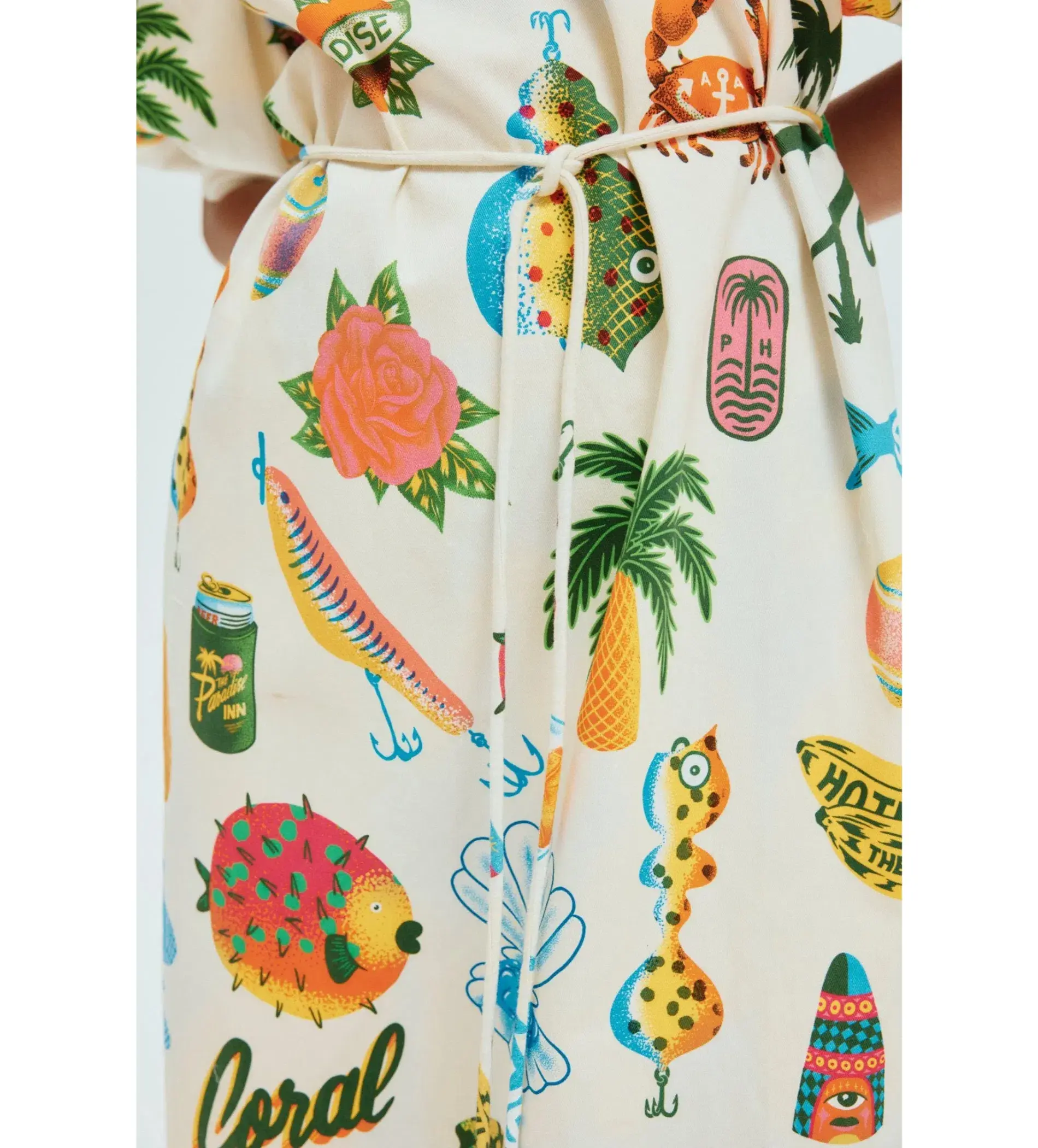 Alemais Samaki Puff Sleeve Midi Dress Multi Size 6 - Image 5
