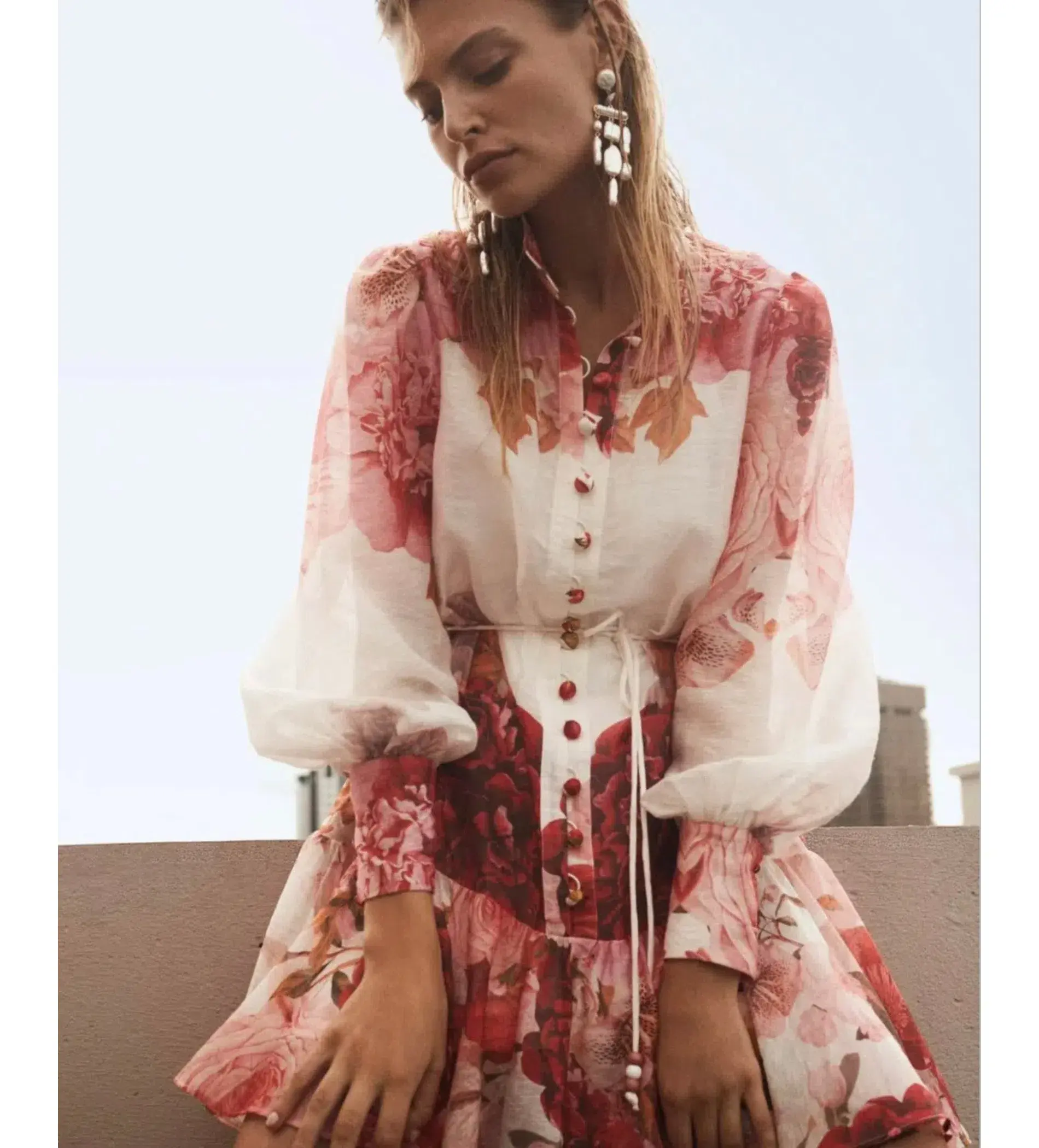 Sheike J’adore Mini Dress Floral Size AU 12  - Image 2