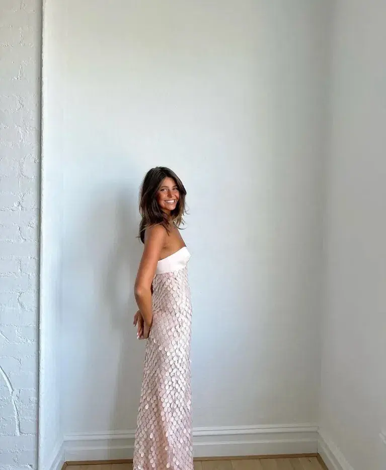 Manning Cartell Extreme Balconette Dress Maxi Light Pink Size AU 6 for rent on The Volte - main image