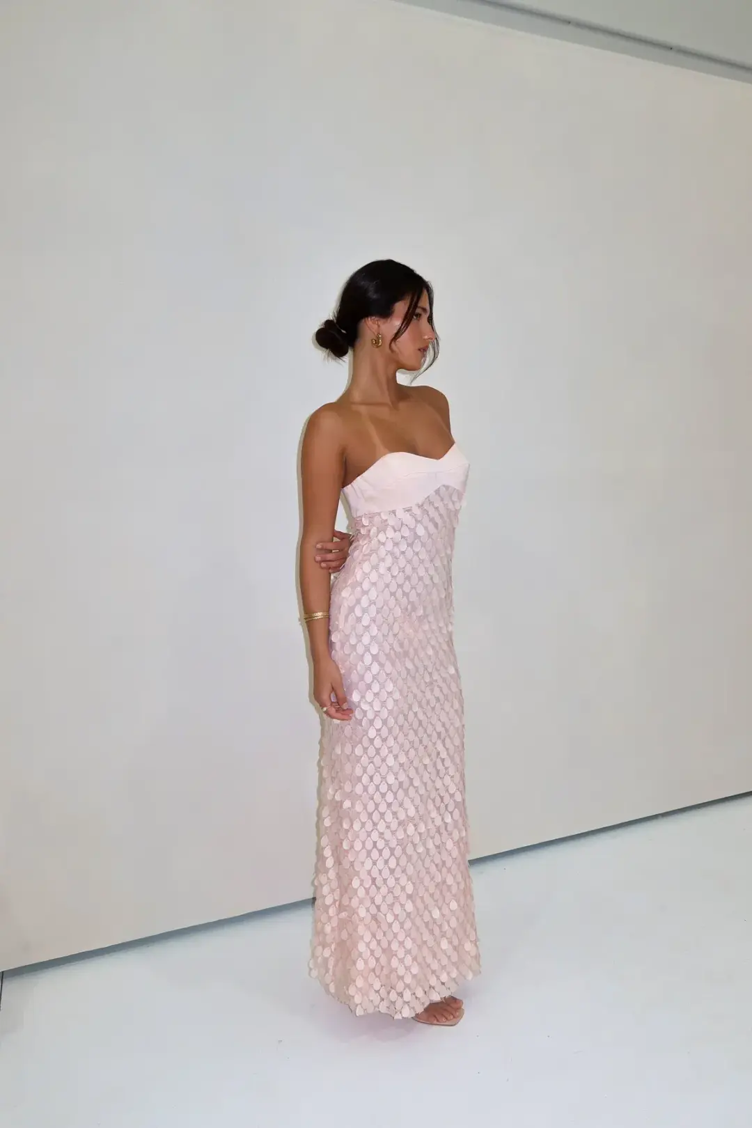 Manning Cartell Extreme Balconette Dress Maxi Light Pink Size AU 6 for rent on The Volte - main image