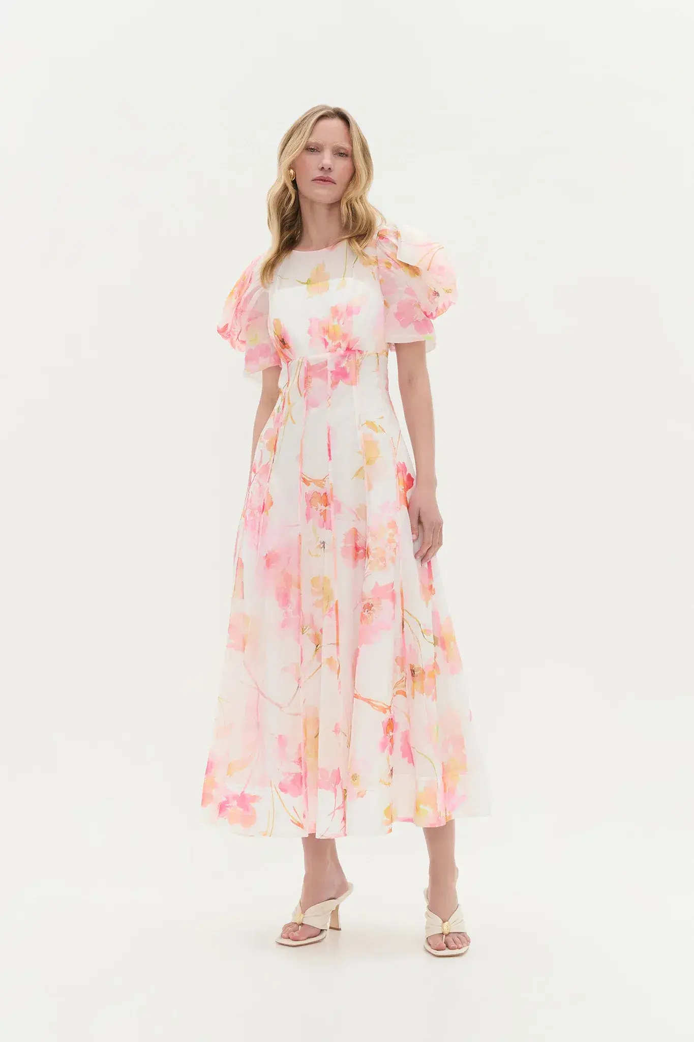 Aje Clementine Midi Dress Wildflowers Size AU 10 - Image 1