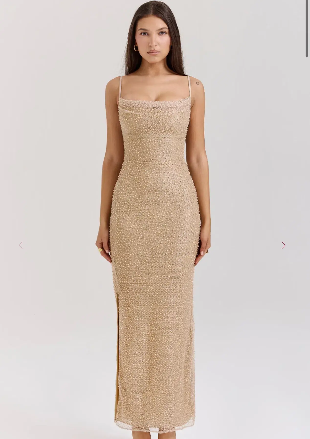House of CB Calla Seapearl Embellished Maxi Dress Size AU 8 - Image 2