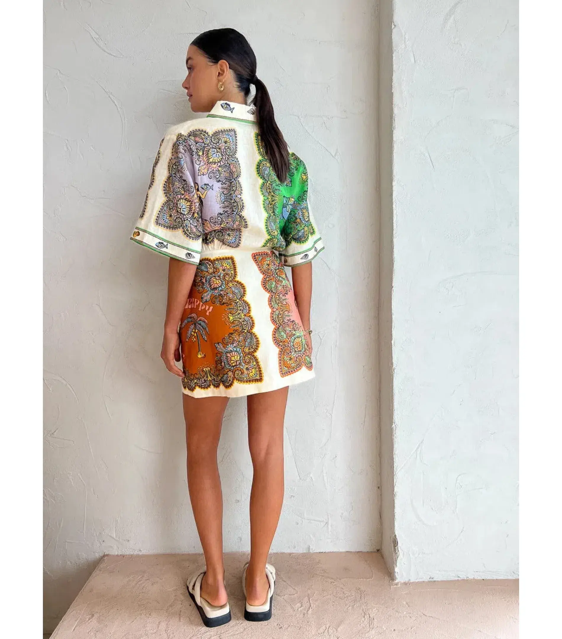 Alemais Trippy Troppo Mini Dress Multi Size AU 8 - Image 4