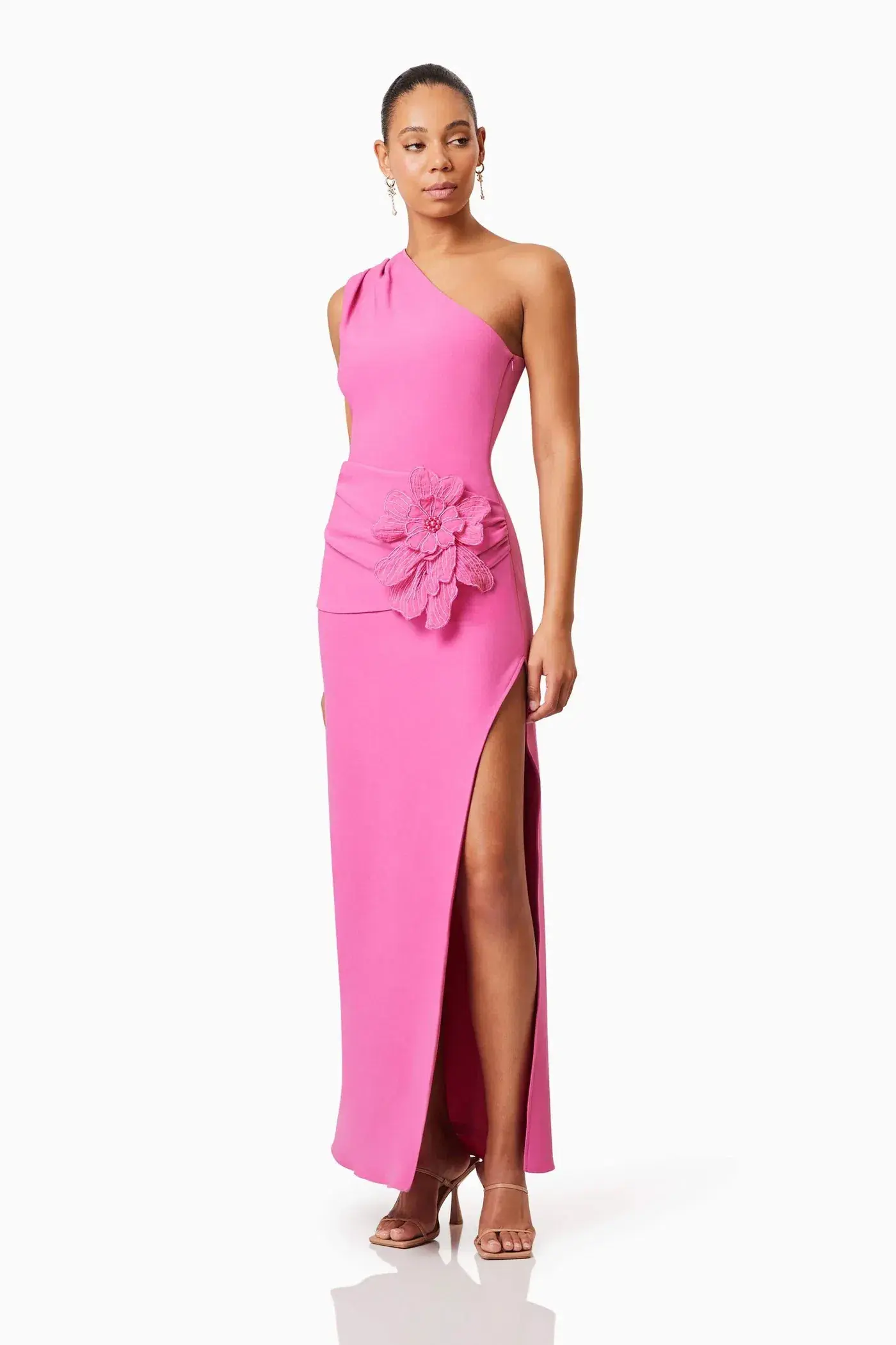 Elliatt Janelle One Shoulder Gown Pink Size 10 - Image 2