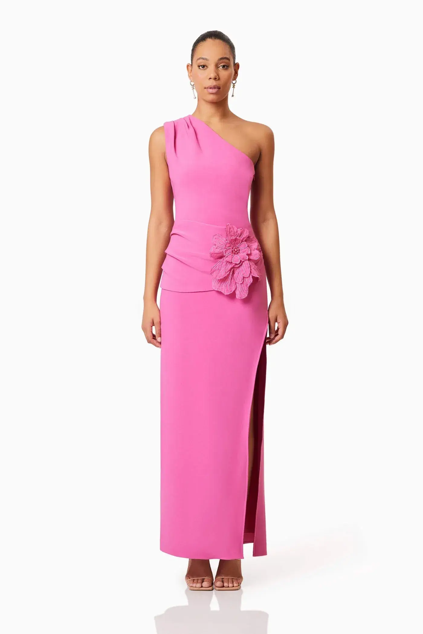 Elliatt Janelle One Shoulder Gown Pink Size 10 - Image 1