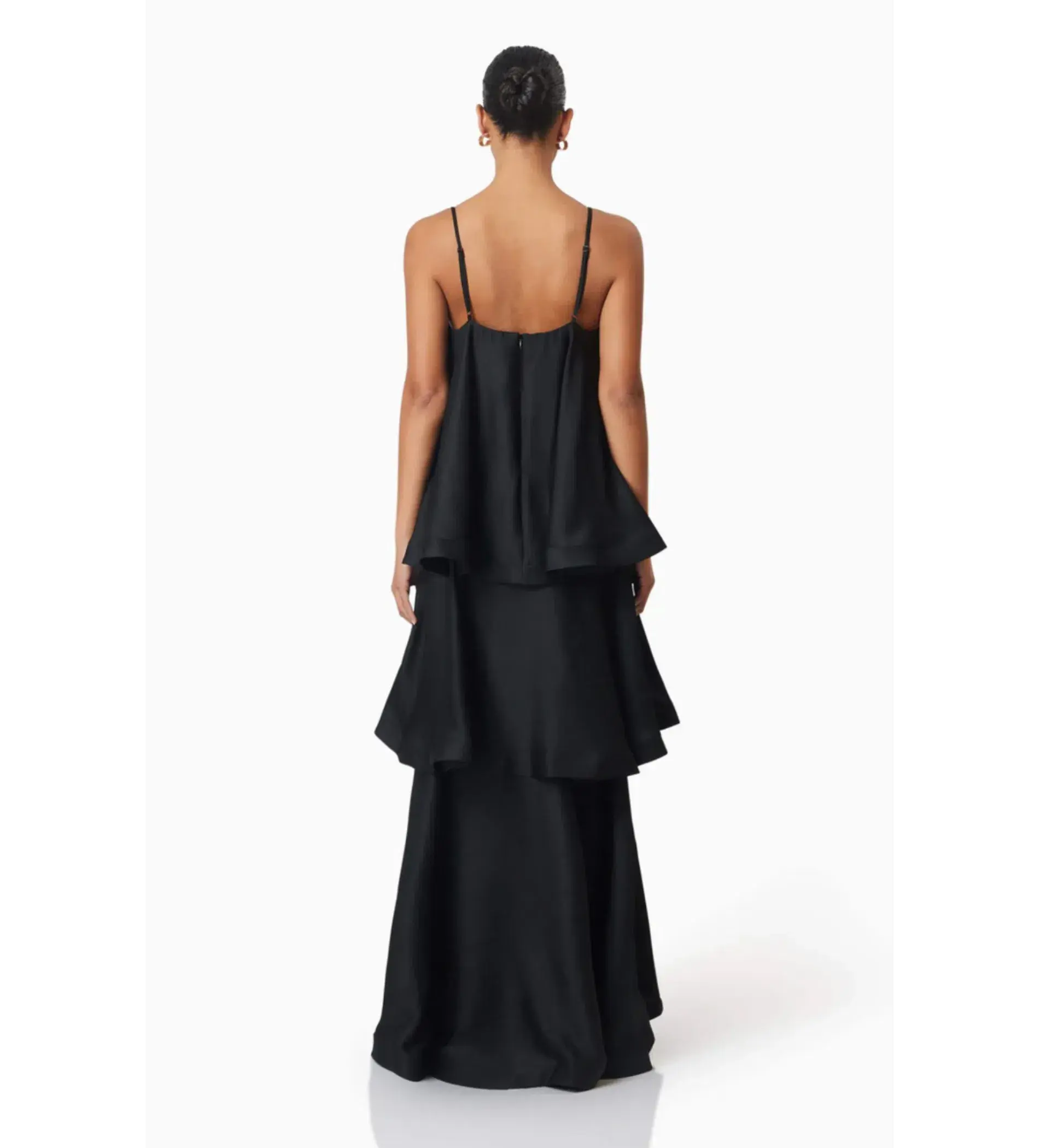 Elliatt Tilly Tiered Maxi Dress Black Size 10 - Image 4