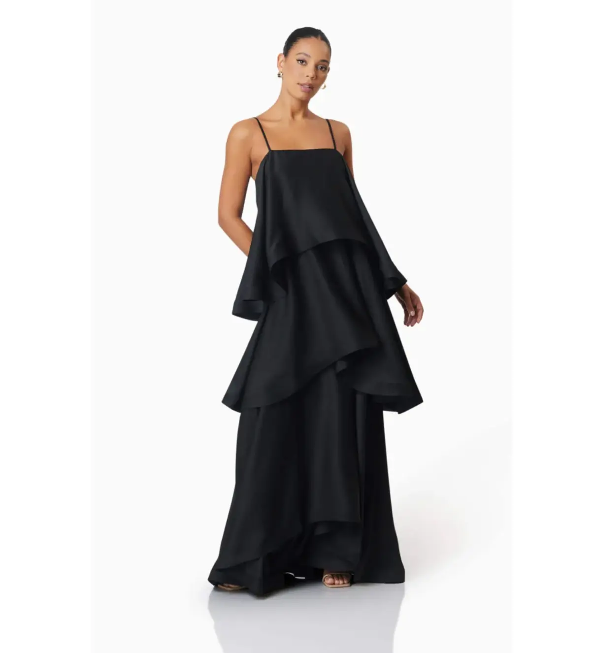 Elliatt Tilly Tiered Maxi Dress Black Size 10 - Image 2