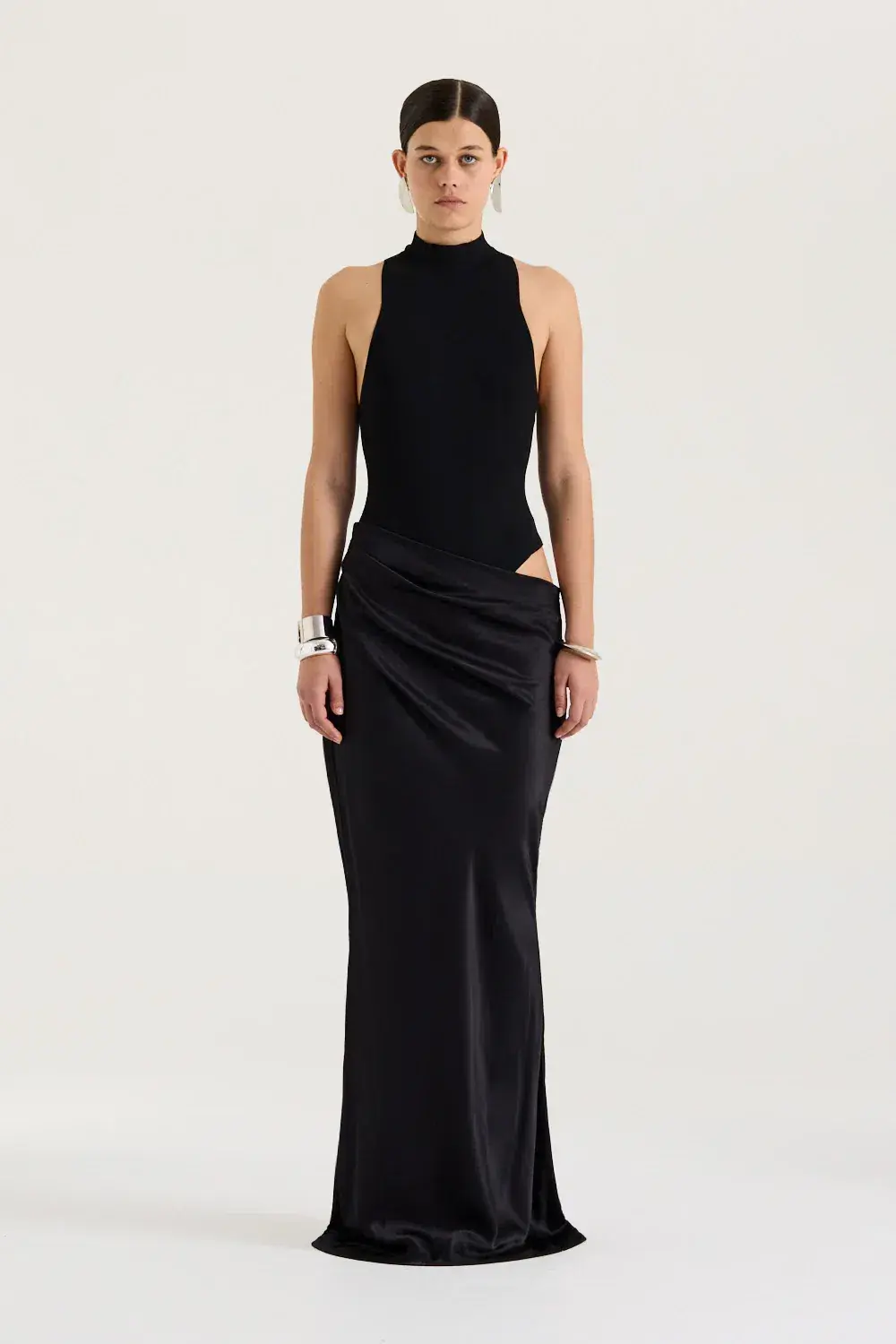 Henne Soraia Dress Maxi Black Size AU 6  for rent on The Volte - main image