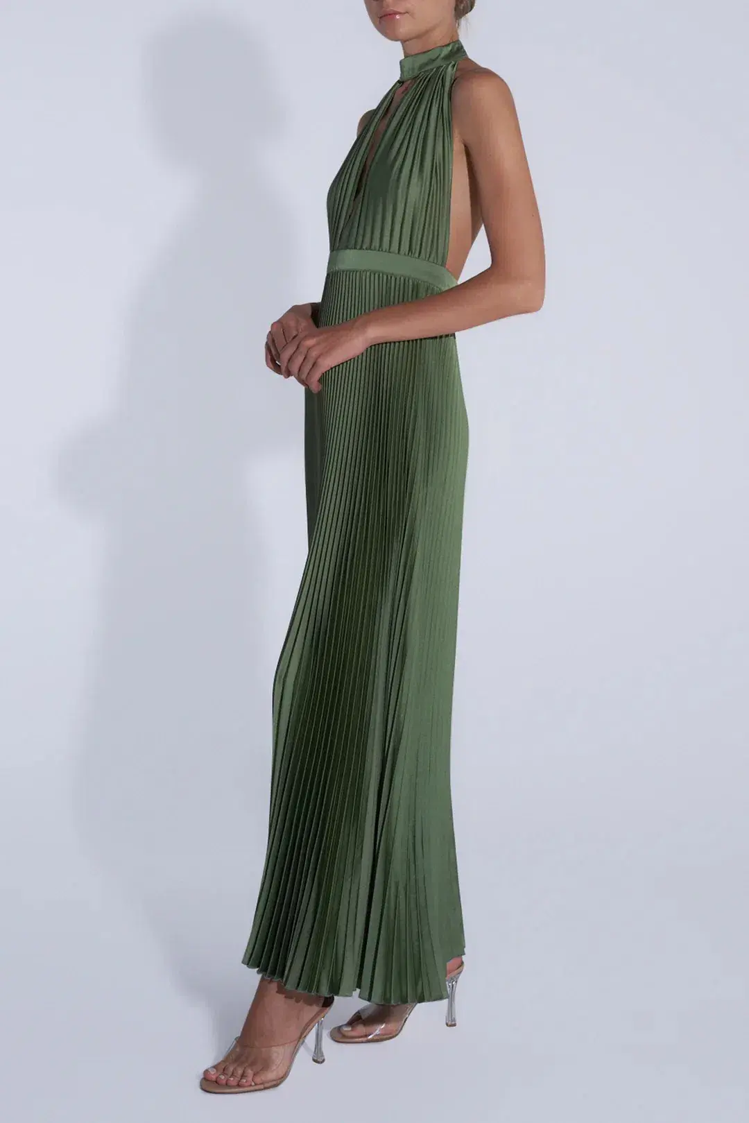 Lidee Woman Chateau Gown Maxi Dress in Moss Size AU 8 for rent on The Volte - main image