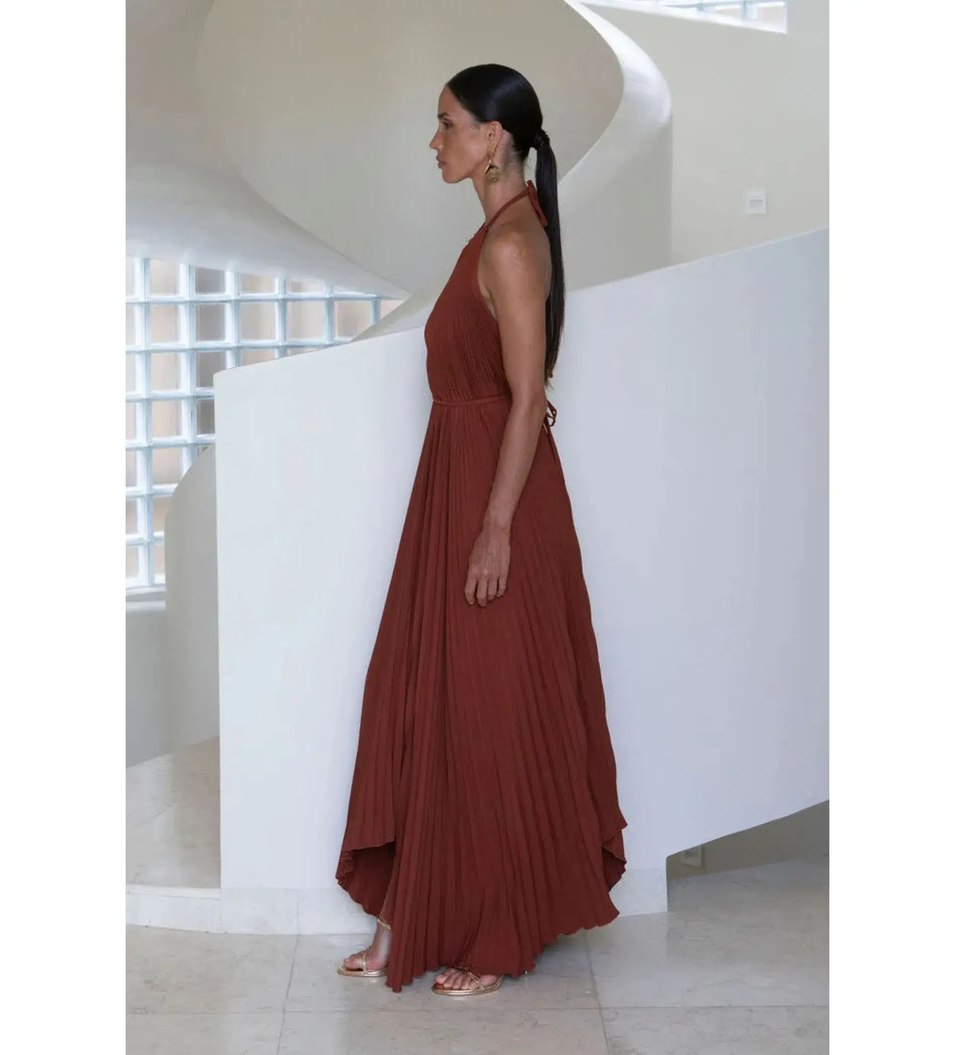 L'Idee Boheme Gown Terracotta Size AU 8 - Image 3