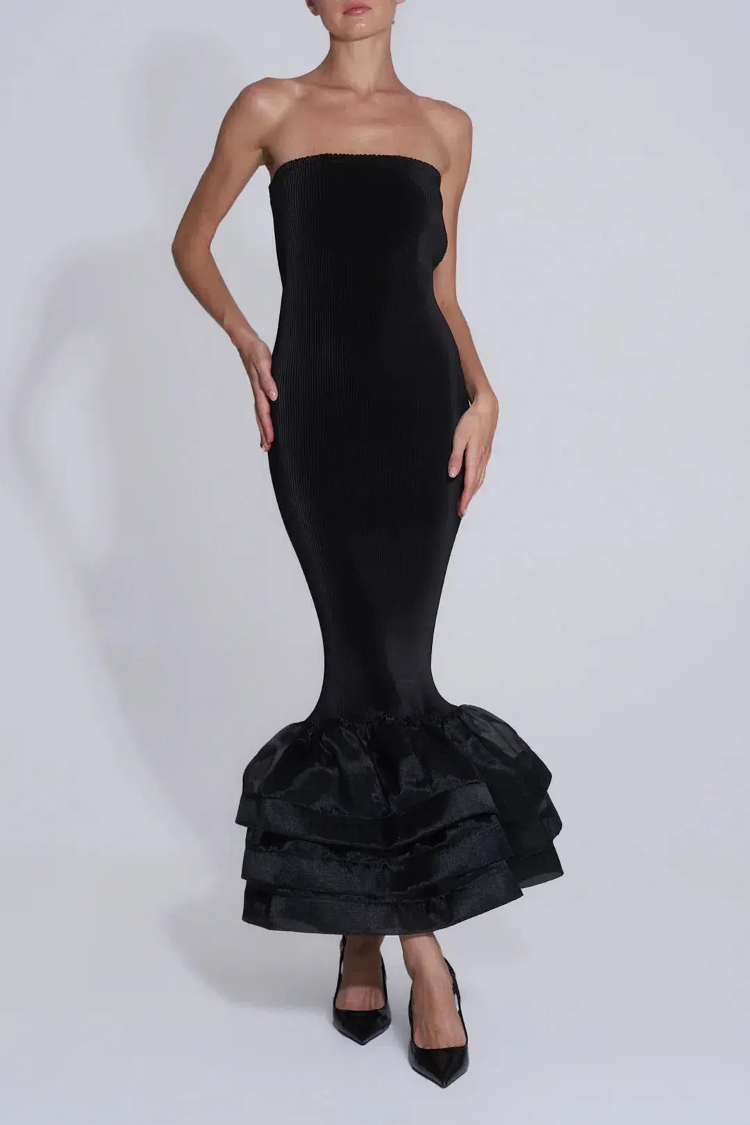L'idee Woman Ramblas Midi Dress Black Size 8 - Image 1