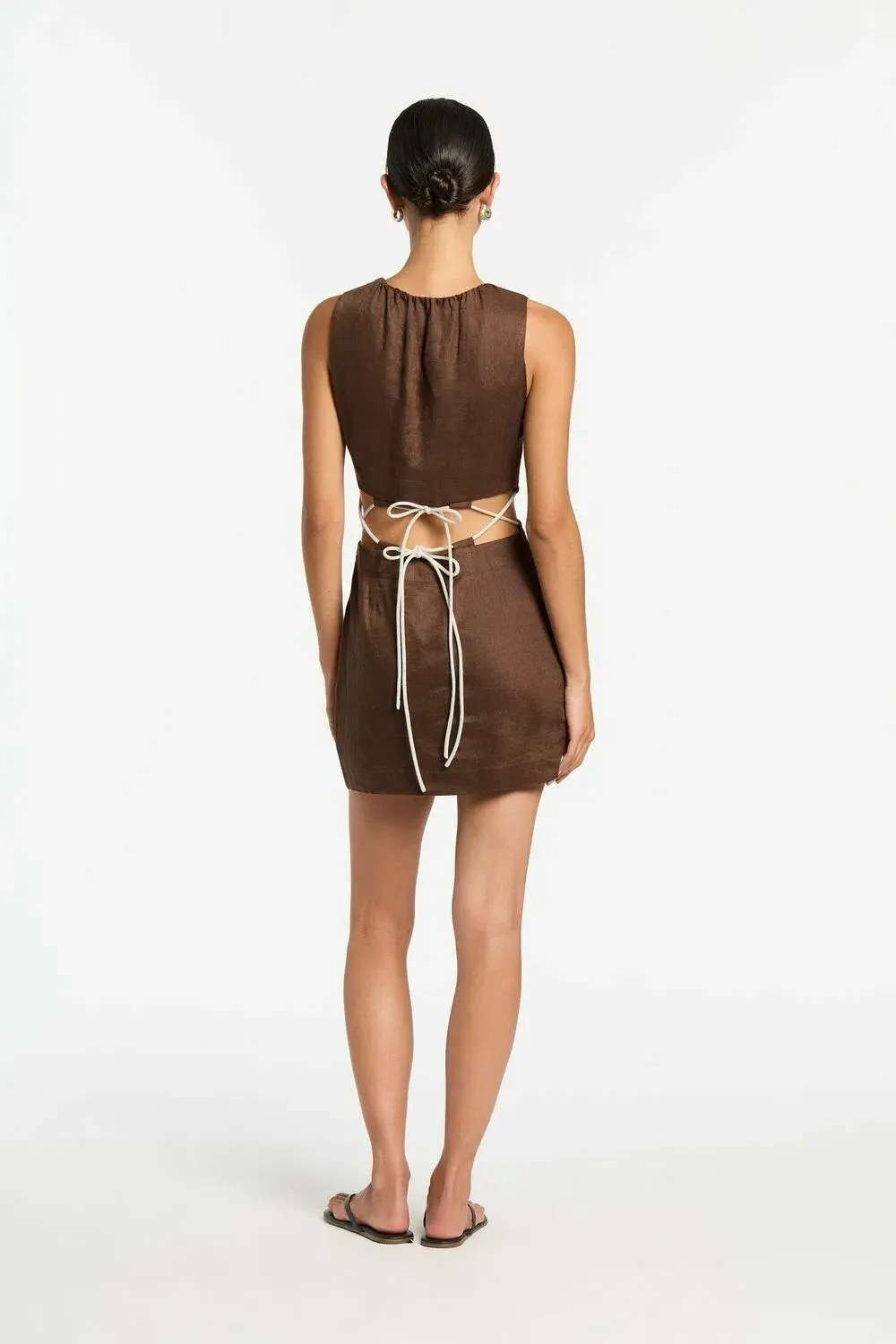 Sir the Label Bettina Corded Mini Dress Brown Size 8 - Image 2