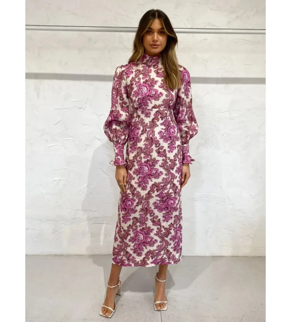 Alemais Isla Midi Dress in Magenta Size AU 12 - Image 1