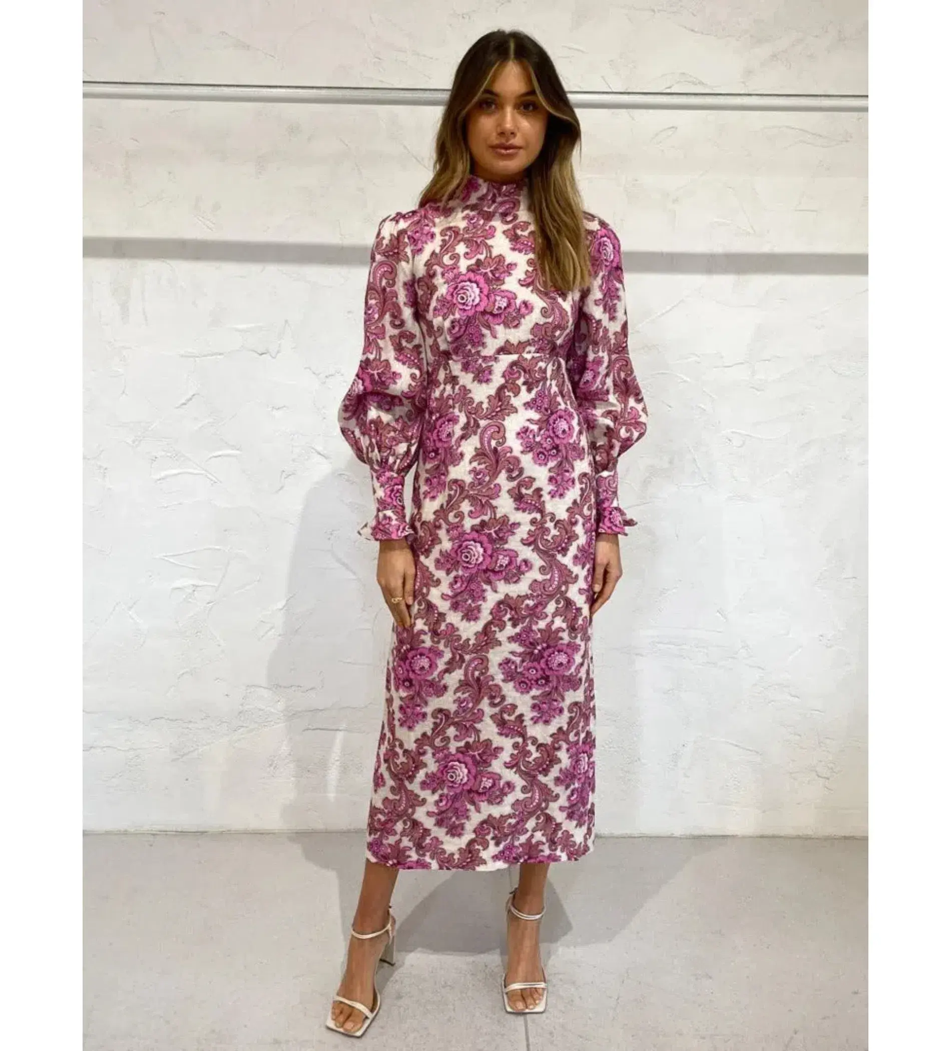 Alemais Isla Midi Dress in Magenta Size AU 12 - Image 1