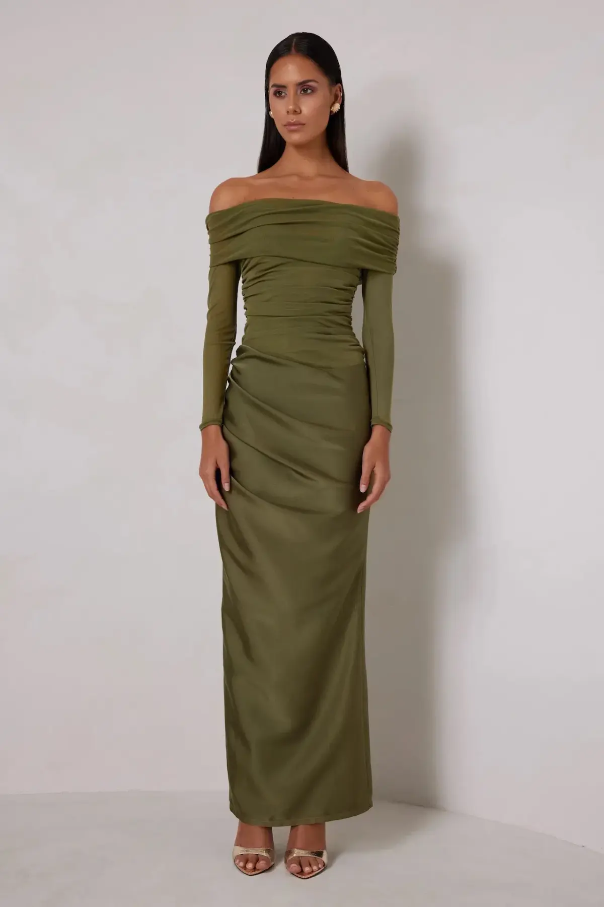 ELLE ZEITOUNE AMY OLIVE MAXI / GREEN / SIZE 8 - Image 1
