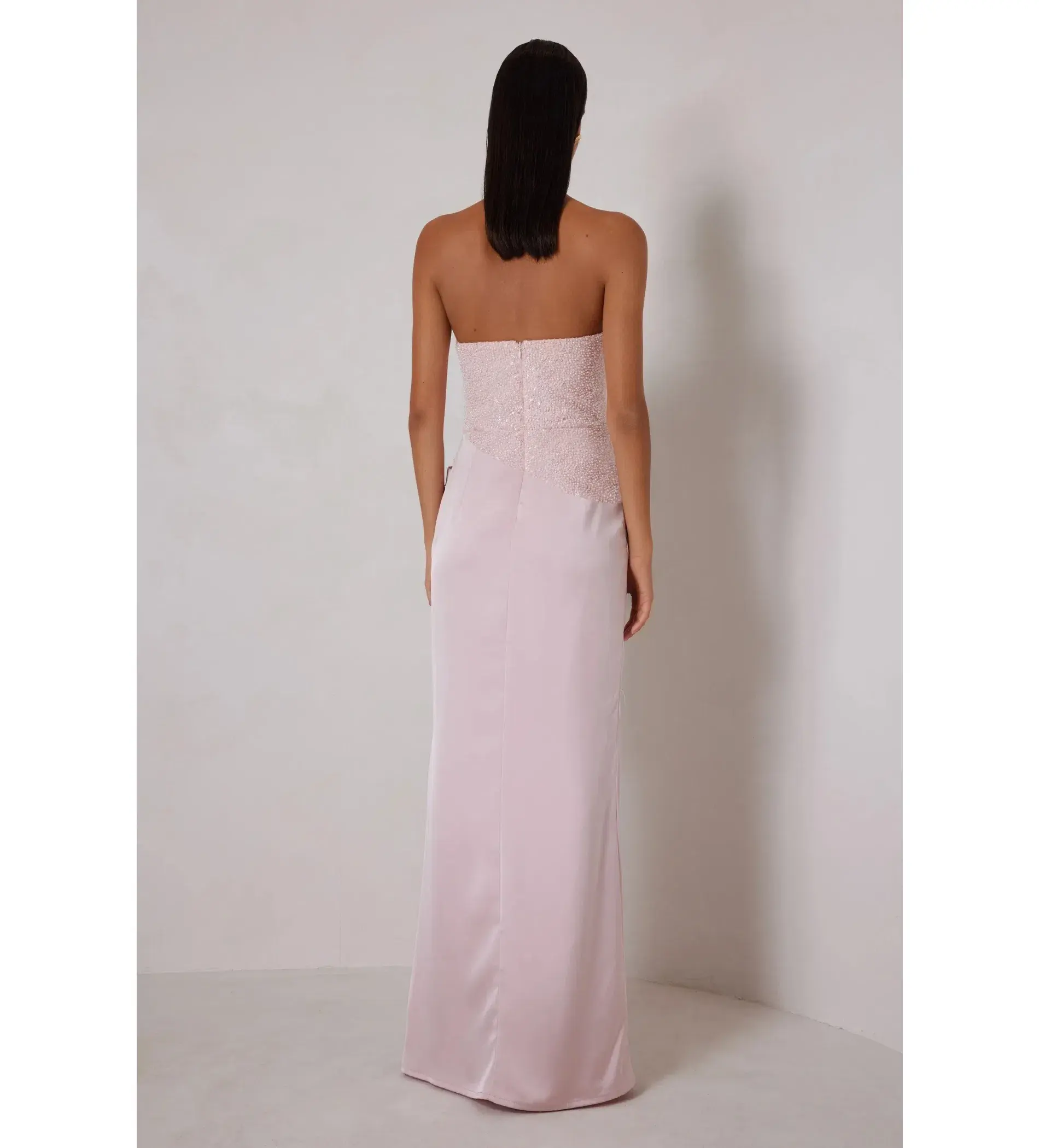 Elle Zeitoune Devin Maxi Dress Blush Pink Size AU 10 - Image 2