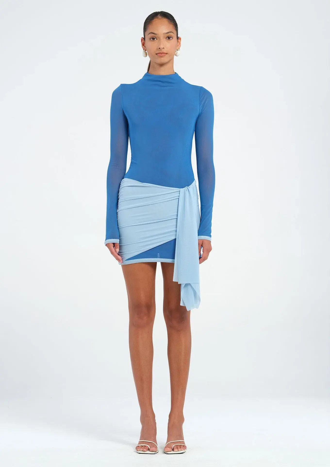 BENNI Kingsley Mini Dress in Blue Size 12 - Image 1