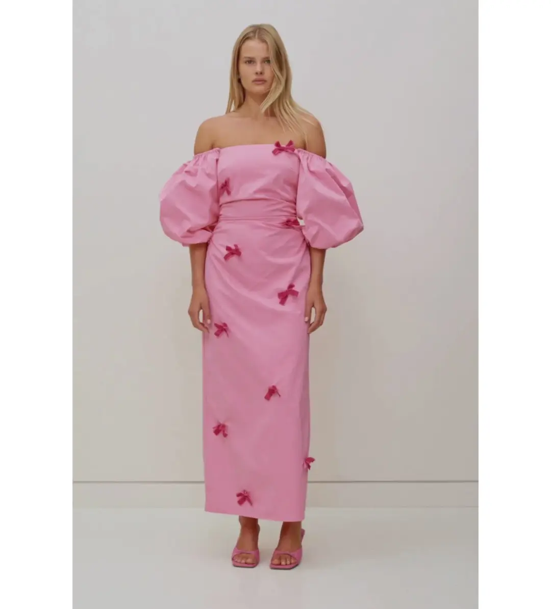 The Wolf Gang Amar Midi Dress in Candy Size M / AU 10 for rent on The Volte - main image