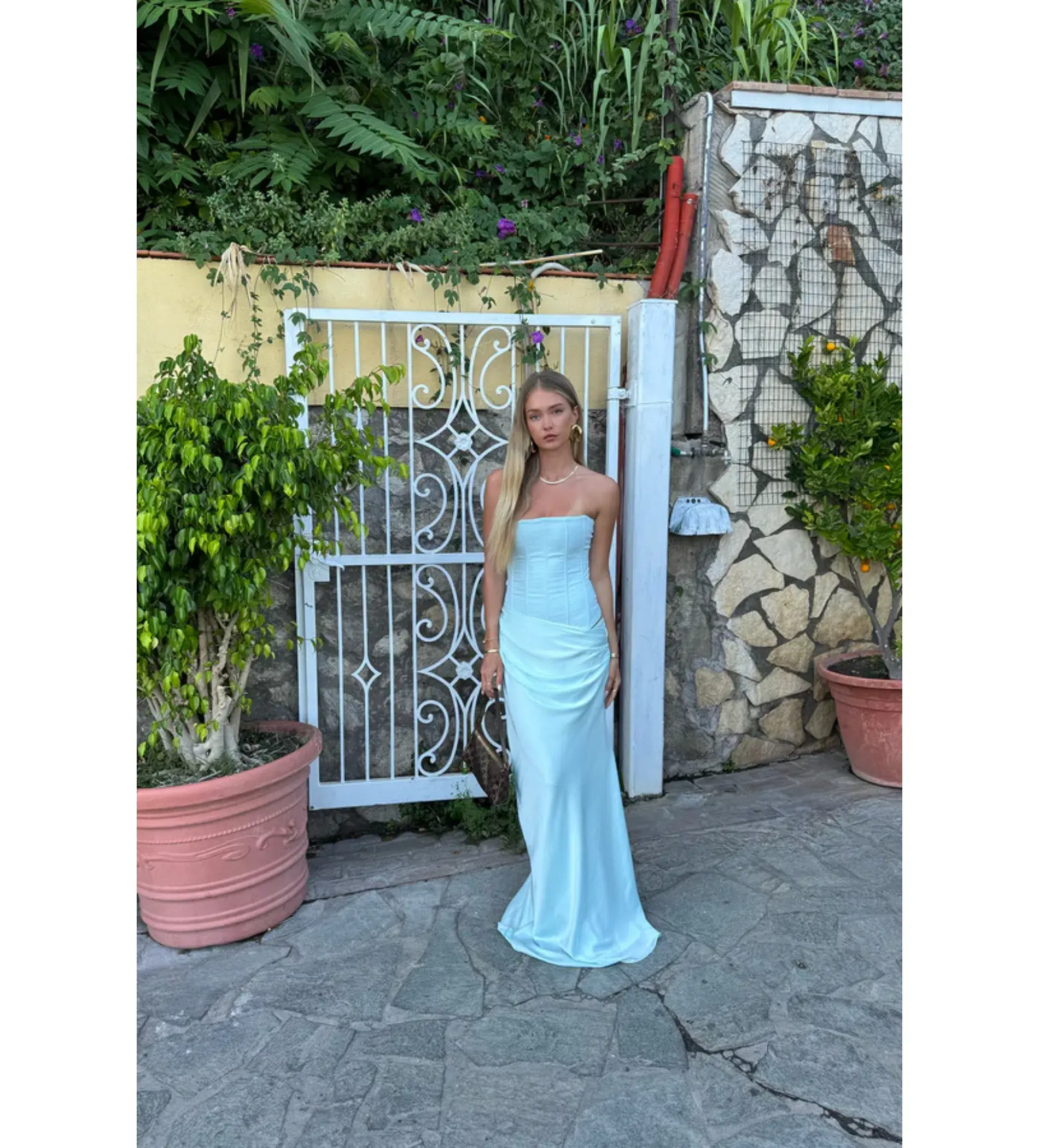 HNTR The Label Huxley Gown Aqua Size XS/AU 6 - Image 2