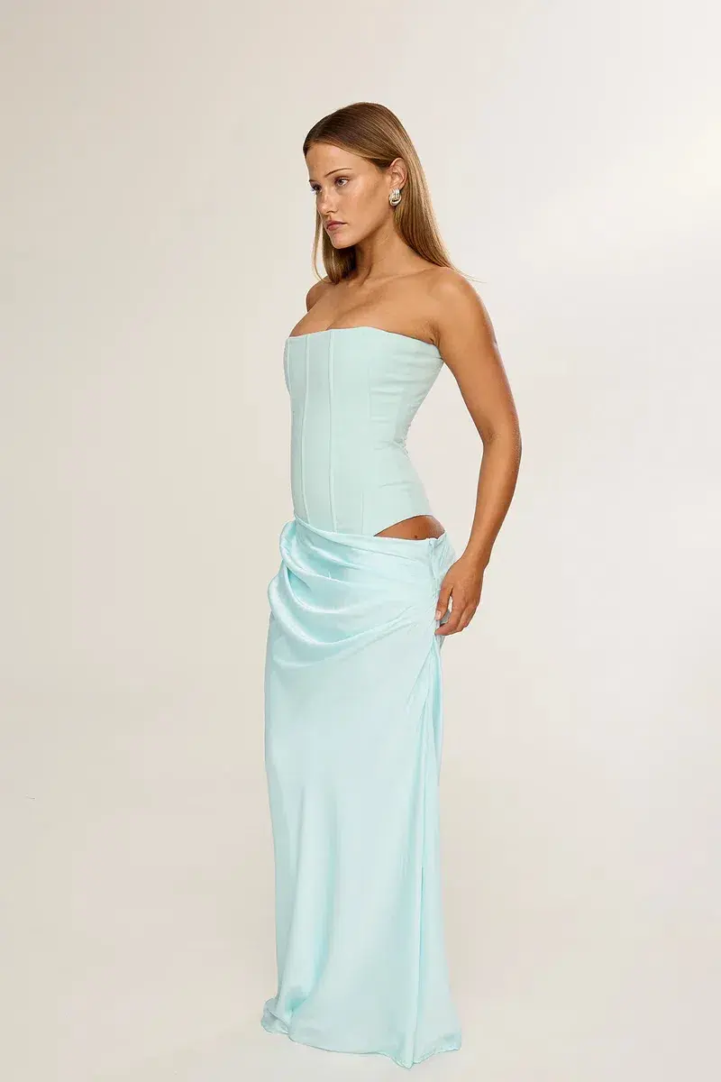Hntr The Label Huxley Gown in Wine Maxi Dress Blue Size L / AU 12 - Image 3