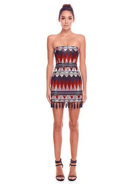 Eliya the Label Perplex Dress Multi Sequin Size 6  for rent on The Volte - main image