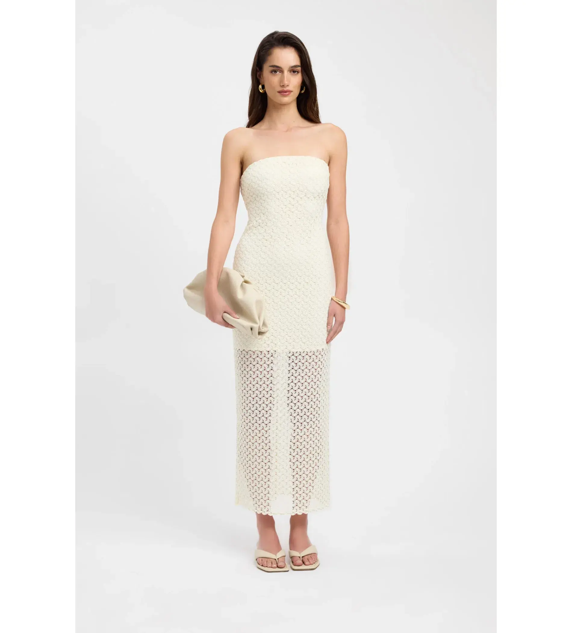 Kookai Savanah Strapless Dress in Vanilla Size AU 6  - Image 1