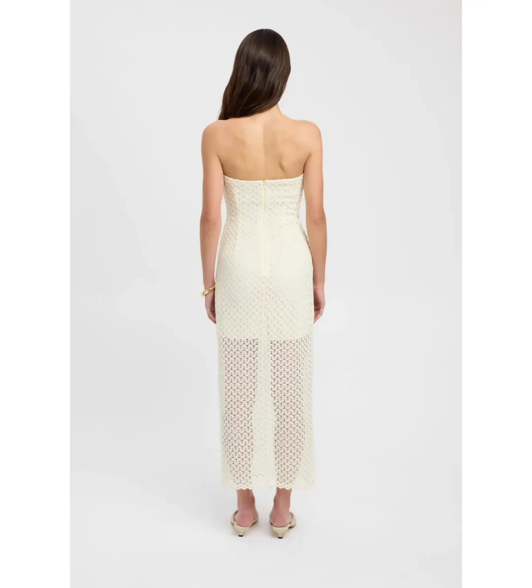 Kookai Savanah Strapless Dress Vanilla Size 6  for rent on The Volte - main image