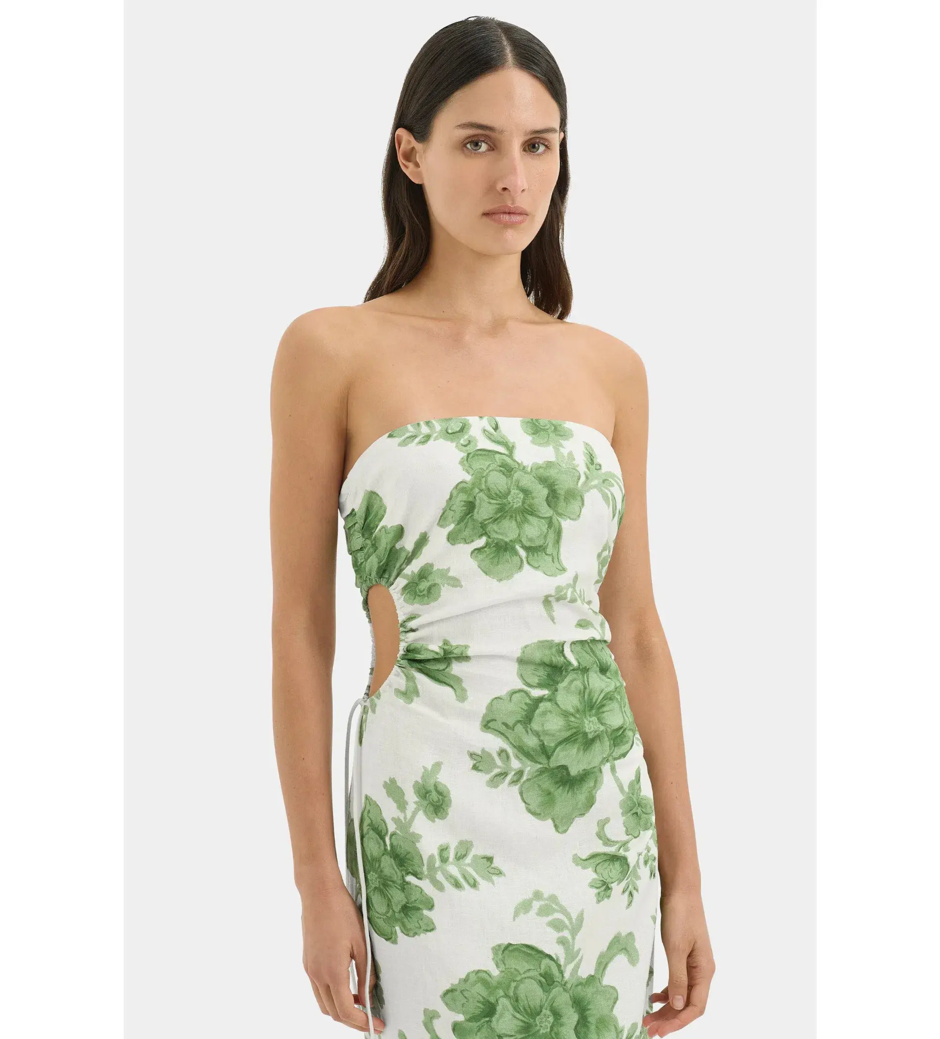 Sir the Label Gardella Strapless Midi Dress Frisa Print Size 0 AU 6 - Image 4