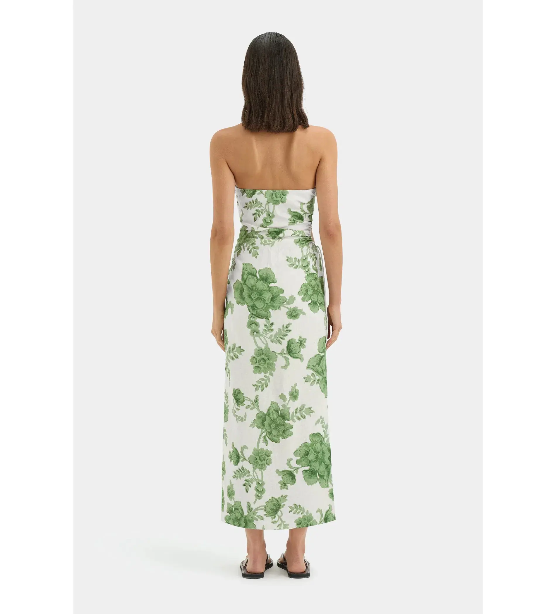 Sir the Label Gardella Strapless Midi Dress Frisa Print Size 0 AU 6 - Image 3